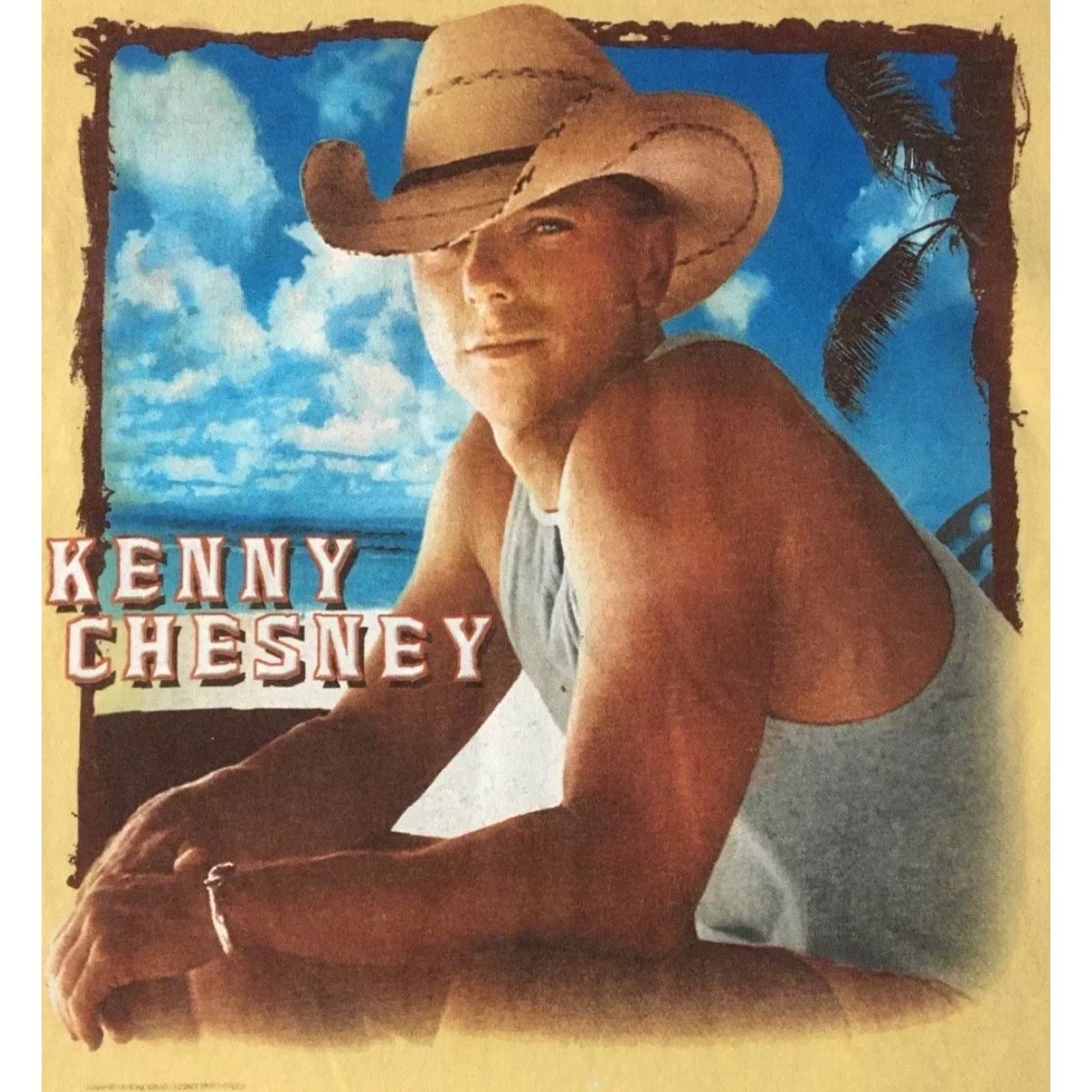 Vintage VINTAGE Kenny Chesney Faded Tour Shirt XS Concert Cowboy Rock Grunge 90s Y2K Mens T-Shirt Yellow Limited Studies Size US XS / EU 42 / 0 - 3 Thumbnail