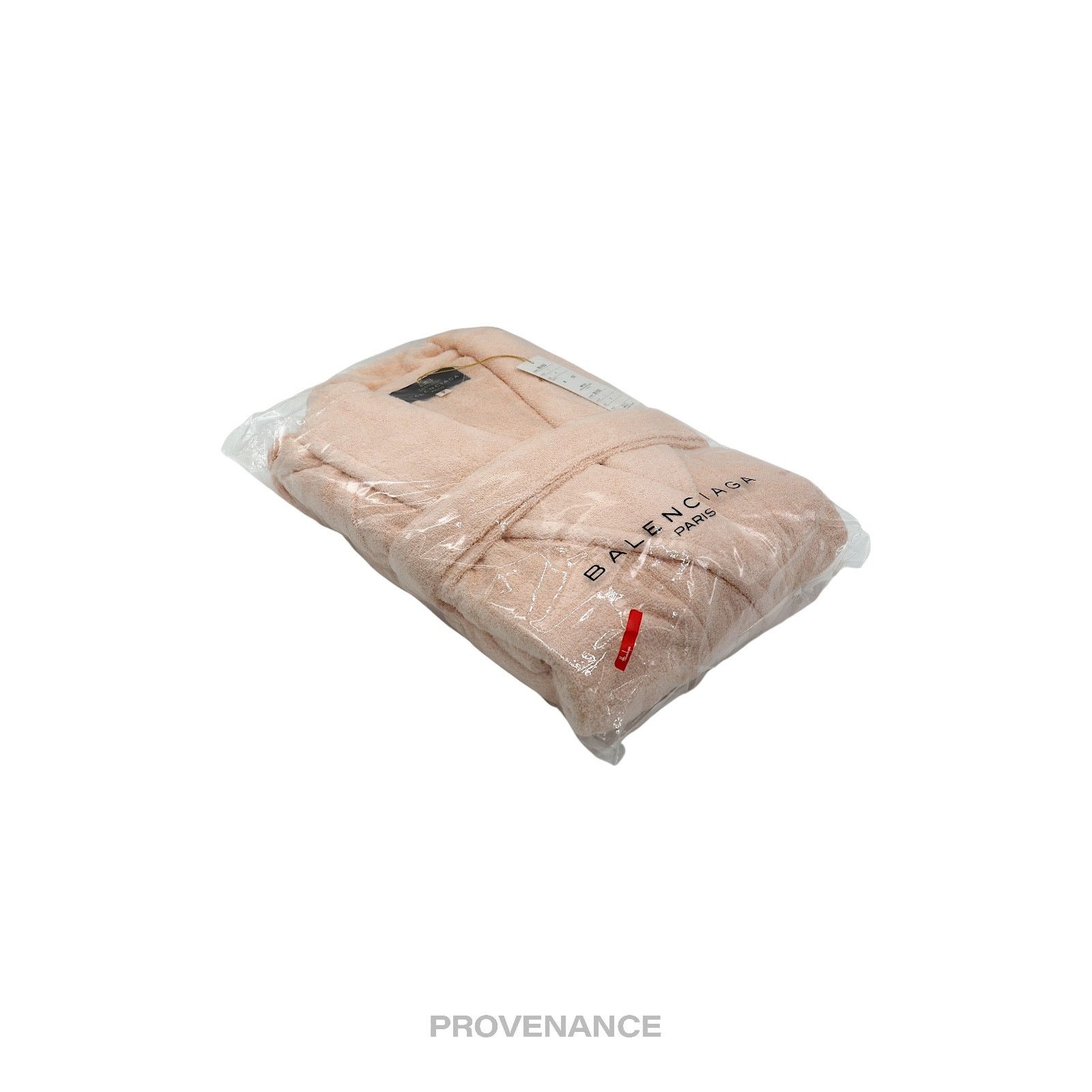 Balenciaga 🔴 Balenciaga Embroidered Logo Robe - Peach Terry Size US 40 / EU 56 - 3 Thumbnail