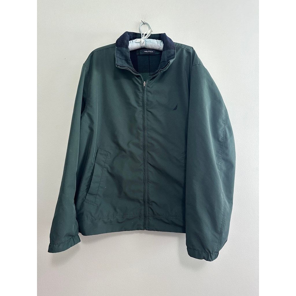 Nautica Vintage Y2K Nautica green plaid reversible fleece jacket Size US L / EU 52-54 / 3 - 3 Thumbnail