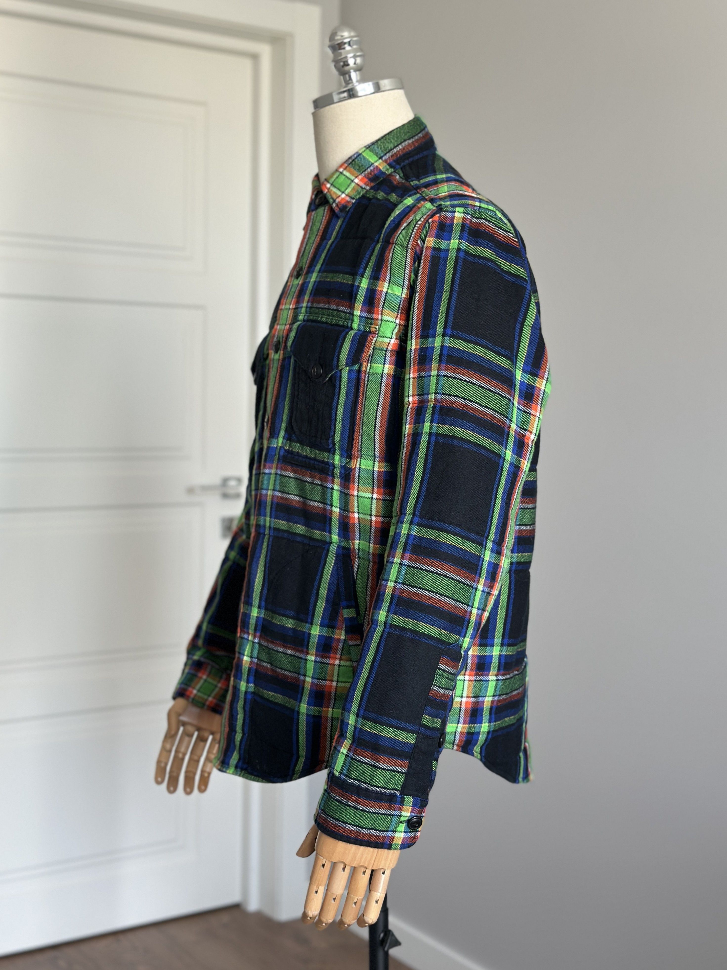 Polo Ralph Lauren POLO RALPH LAUREN Green Plaid Flannel Button Up Shirt Jacket Size US L / EU 52-54 / 3 - 22 Thumbnail