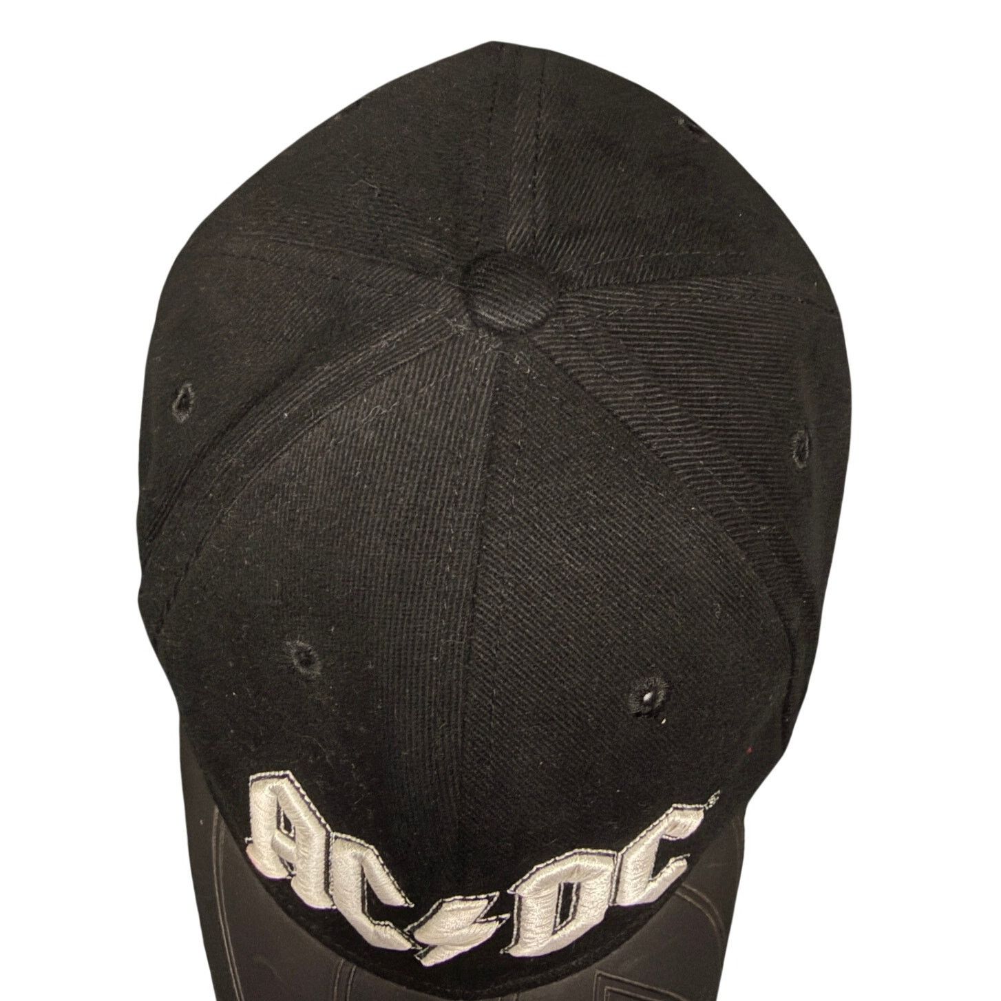 AC/DC VTG Y2K AC/DC Back In Black Flex Fit Heavy Metal Rock Hat Size ONE SIZE - 8 Thumbnail