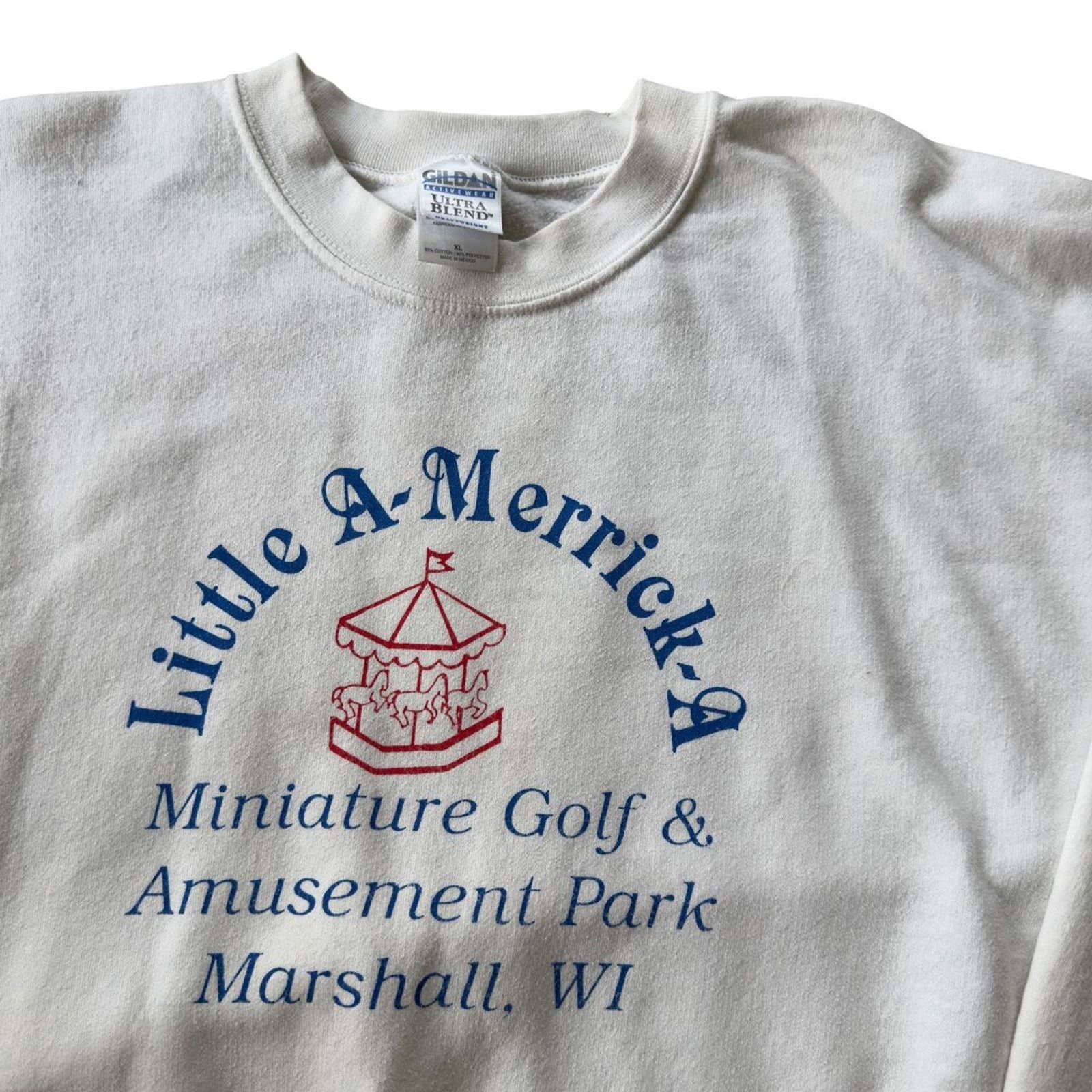 Gildan Vintage Little A-Merrick-A Crewneck 🎡⛳ Size US XL / EU 56 / 4 - 1 Thumbnail