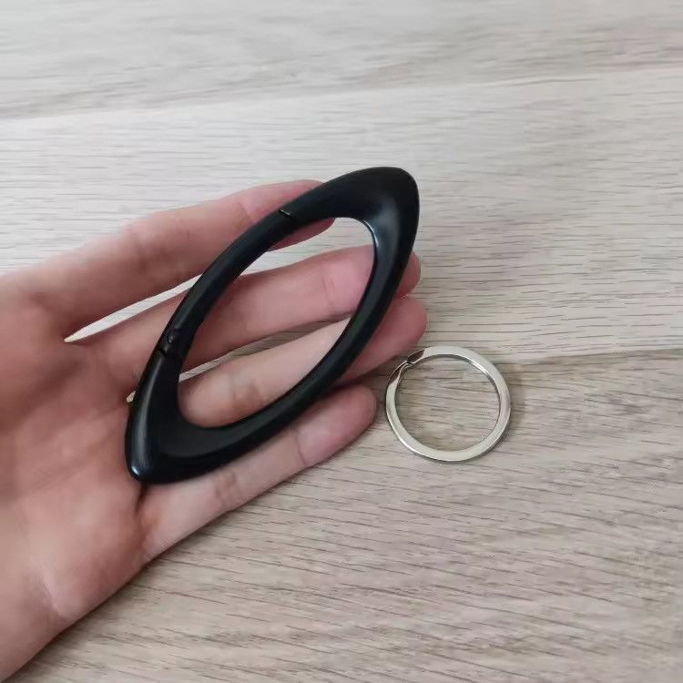 Jewelry metal black chrome steel Carabiner Size ONE SIZE - 4 Thumbnail