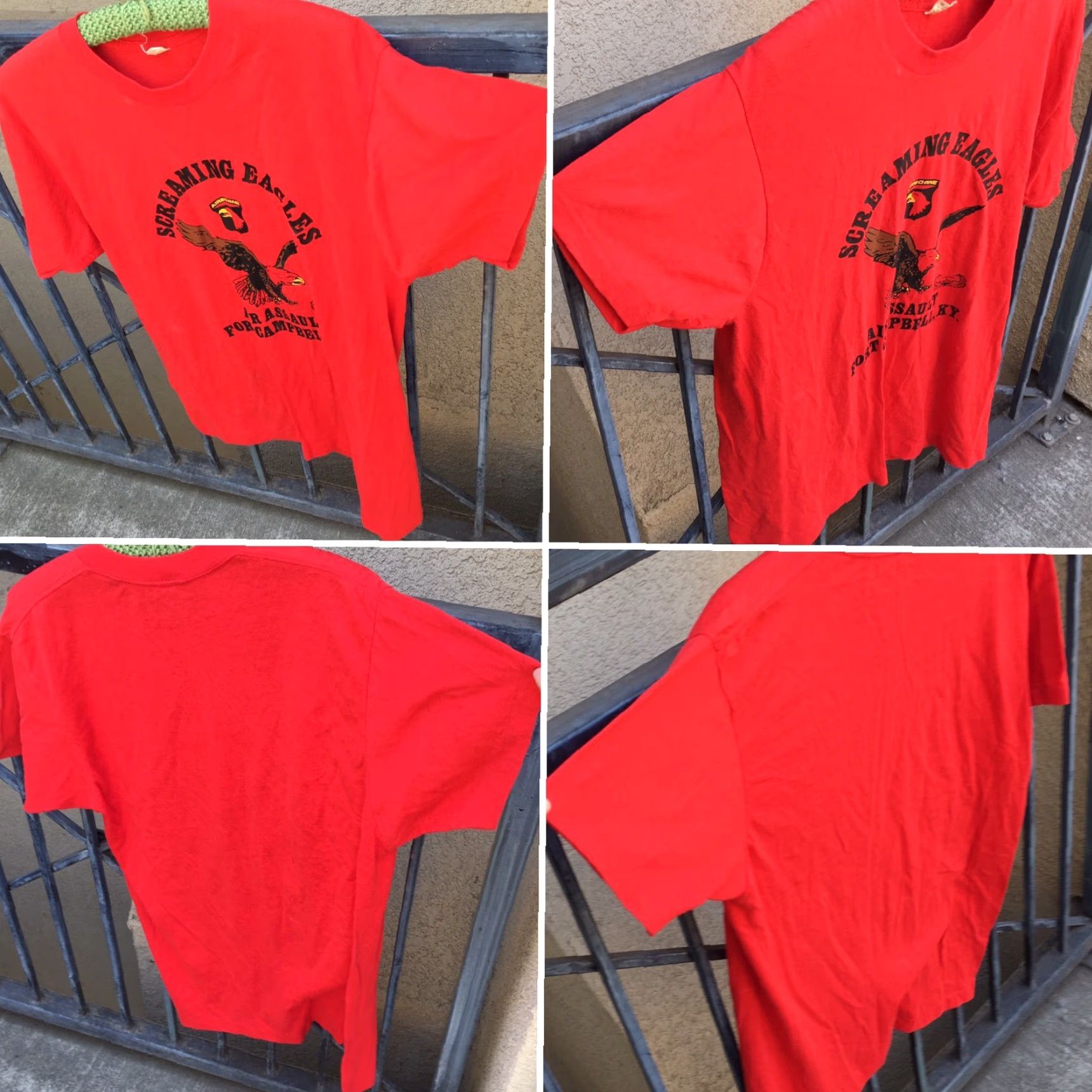 Vintage Vtg Screaming Eagles Air Assault Fort Campbell KY T-Shirt Screen Stars Size XL Size US XL / EU 56 / 4 - 3 Thumbnail