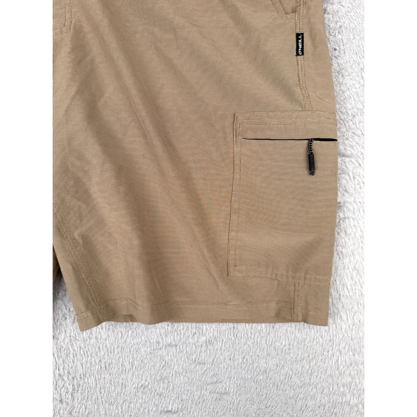 O'Neill ONeill Shorts Men 38 Beige Cargo Regular Fit Polyester Cotton Blend 38x9 Casual Beach Spring Summer 2000s Mens Size US 38 / EU 54 - 2 Thumbnail