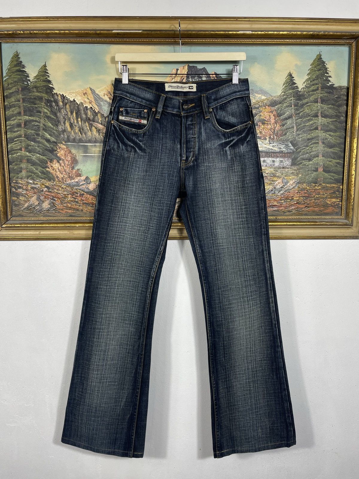 Diesel × If Six Was Nine × Vintage Diesel Vintage Y2k Flare Boot Cut Denim Jeans Trousers Pants Size 30" / US 8 / IT 44 - 2 Thumbnail