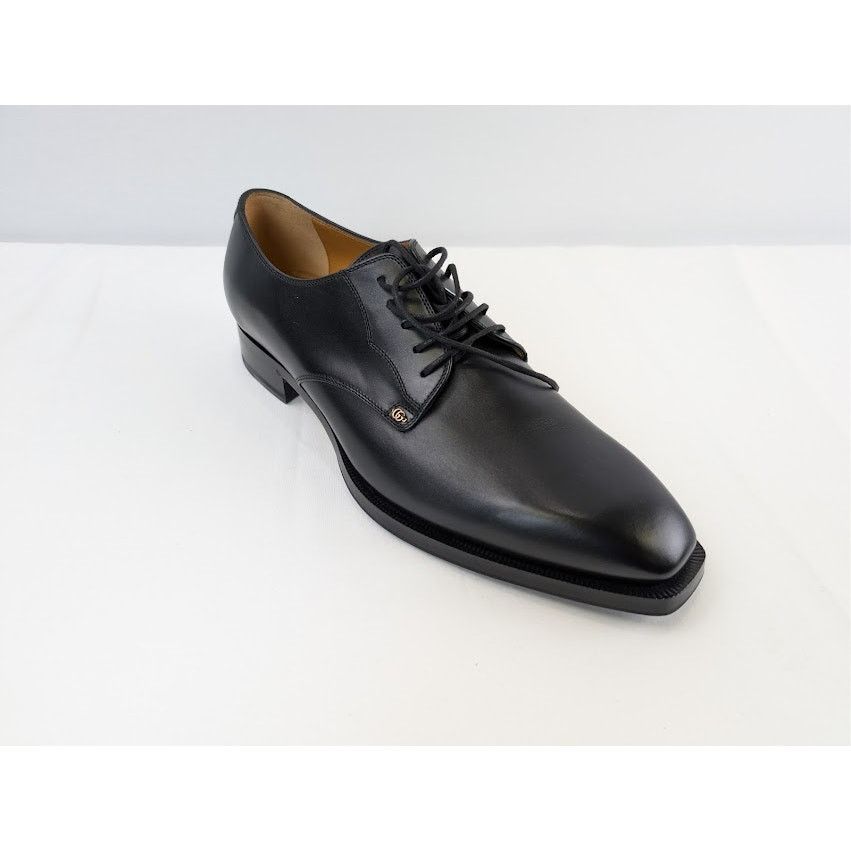 Gucci o1rshd1 Leather New Waxed Calf Lace Up Boots in Black Size US 12 / EU 45 - 3 Thumbnail