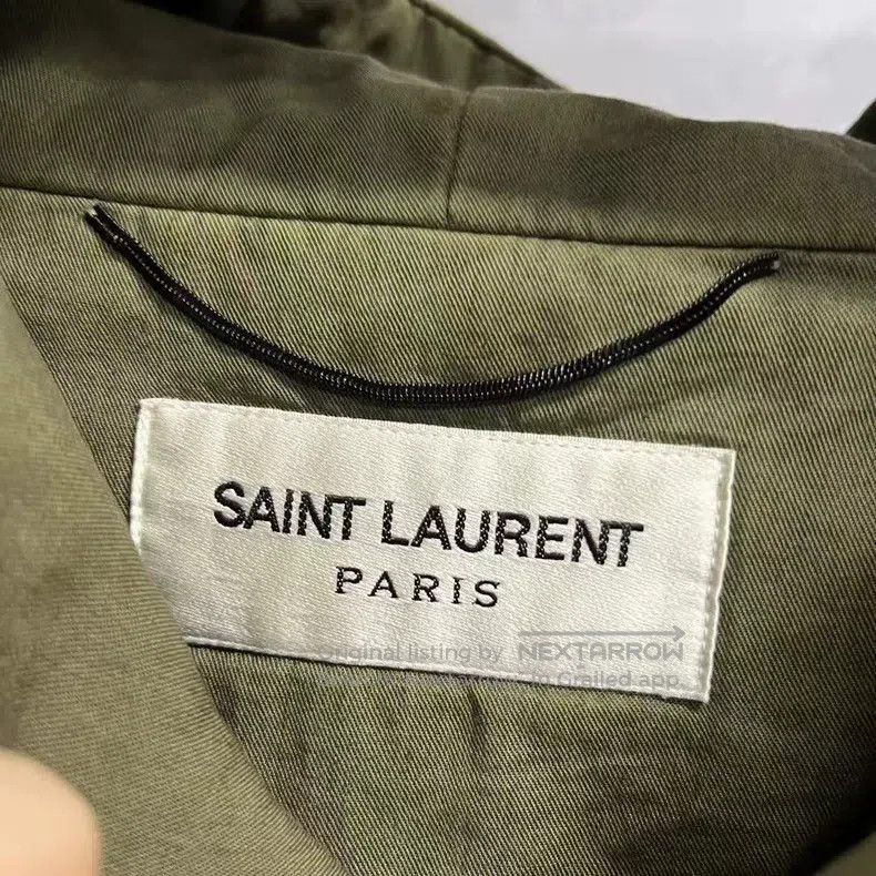 Saint Laurent Paris Saint Laurent Paris Classic Olive Green Diamond Patch Hood Size XS / US 0-2 / IT 36-38 - 2 Thumbnail