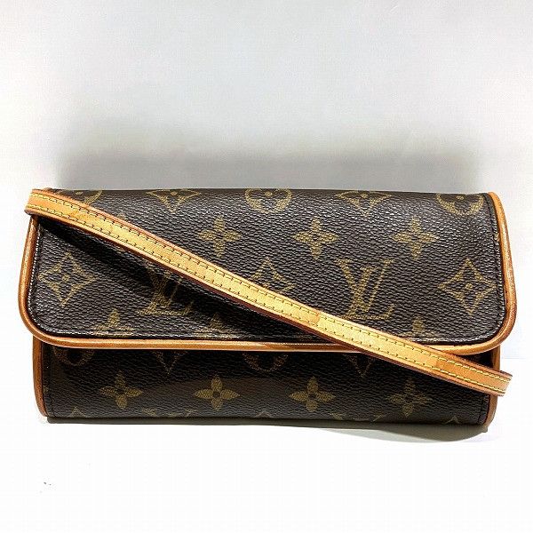 image of Louis Vuitton Monogram Pochette Twin Gm in Brown, Women's