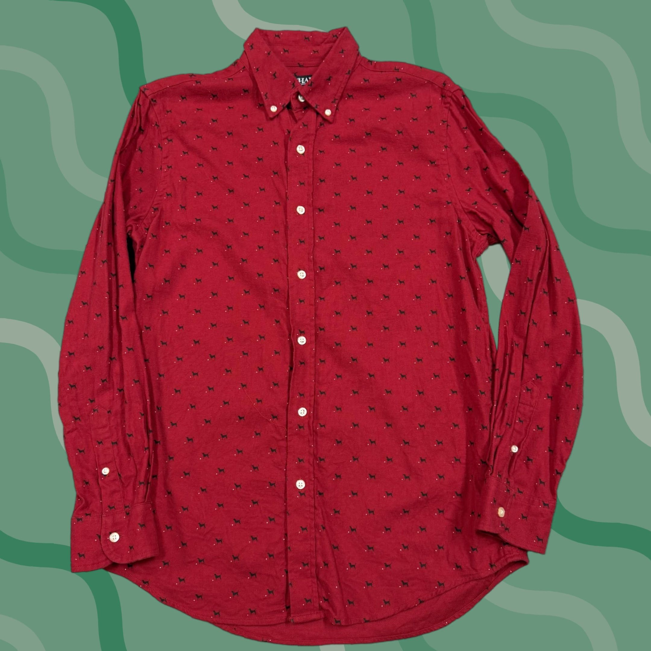 Chaps Chaps Shirt Mens M Red Dog Print Flannel Button-Down Long Sleeve Casual Size US M / EU 48-50 / 2 - 1 Thumbnail