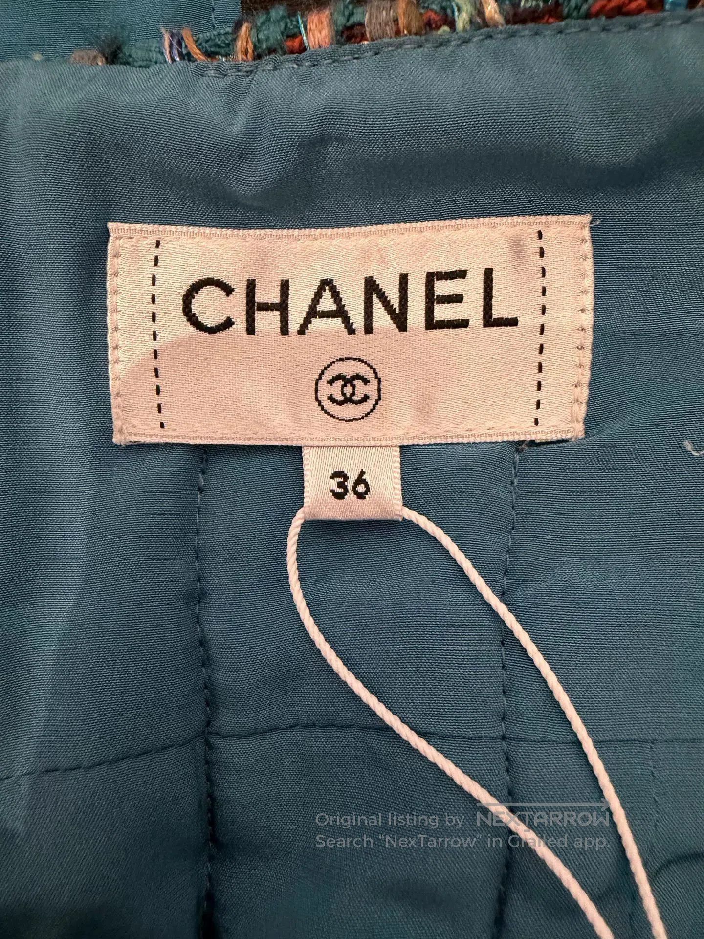 Chanel Chanel Egyptian Blue Tweed Skirt. Size US 36 / EU 52 - 3 Thumbnail