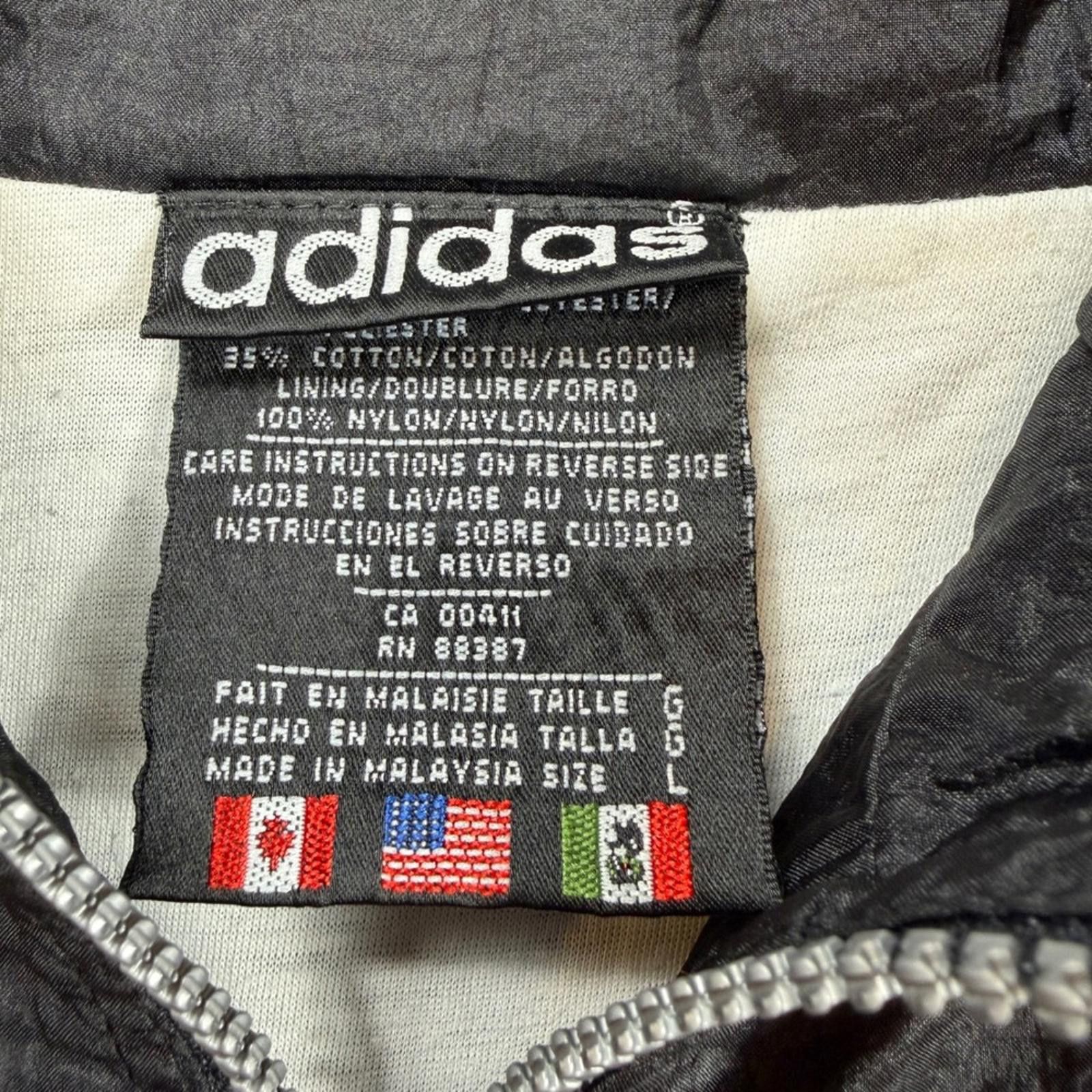 Adidas Vintage 90s Adidas Quarter Zip Windbreaker Jacket Mens L Size US L / EU 52-54 / 3 - 4 Thumbnail