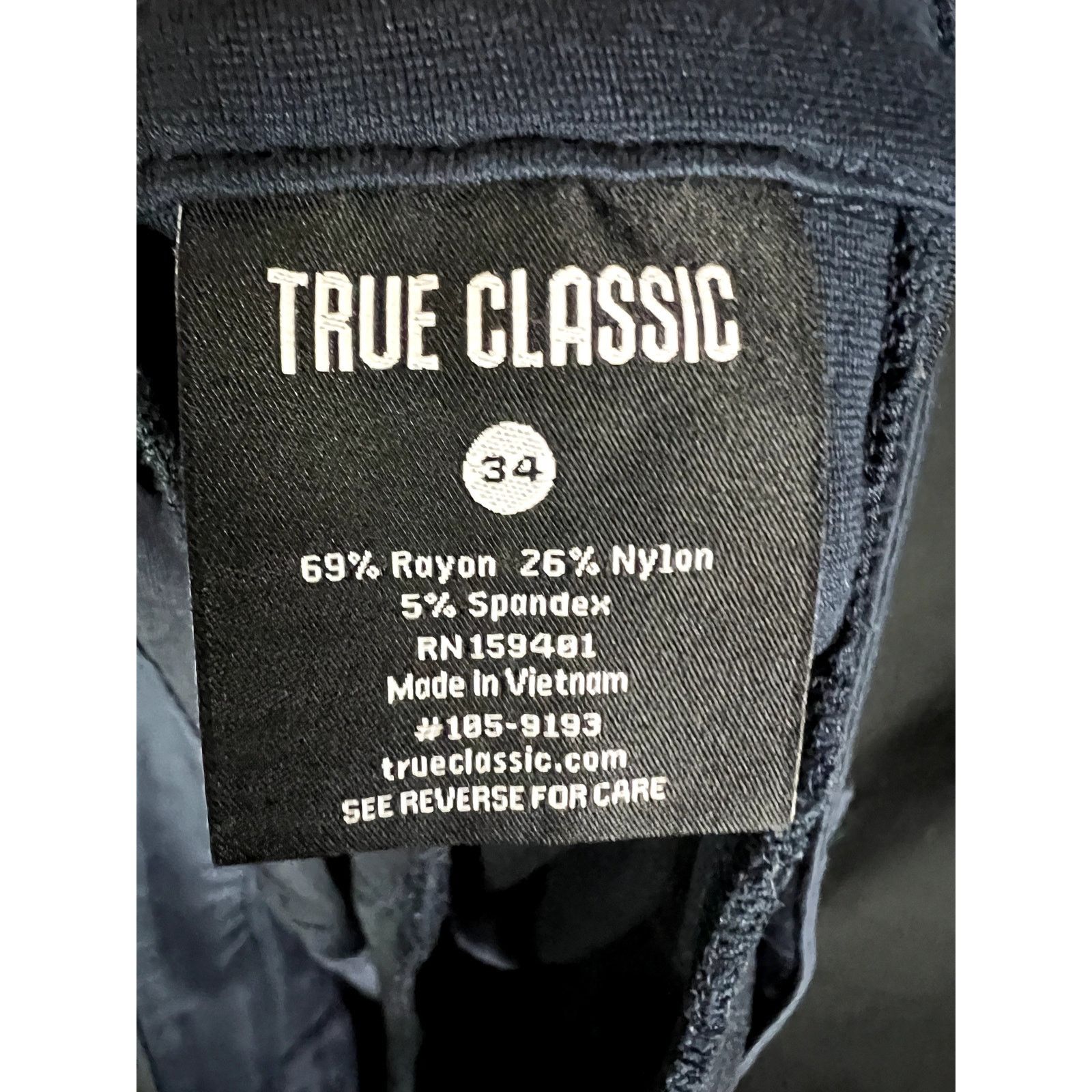 Other True Classic Men's 34 Dark Navy Blue 5.5" Casual Shorts Size US 34 / EU 50 - 3 Thumbnail