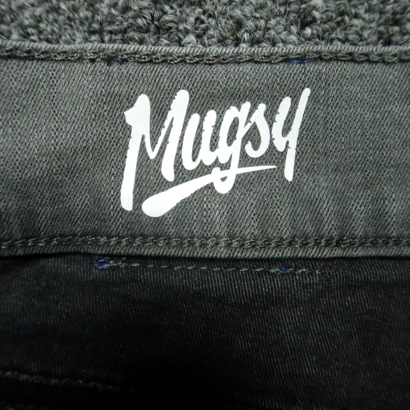 Denime Mugsy Jeans Men 31x30 Gray Beans Tapered 5 Pocket Denim Preppy Shirt? Size US 31 - 4 Thumbnail