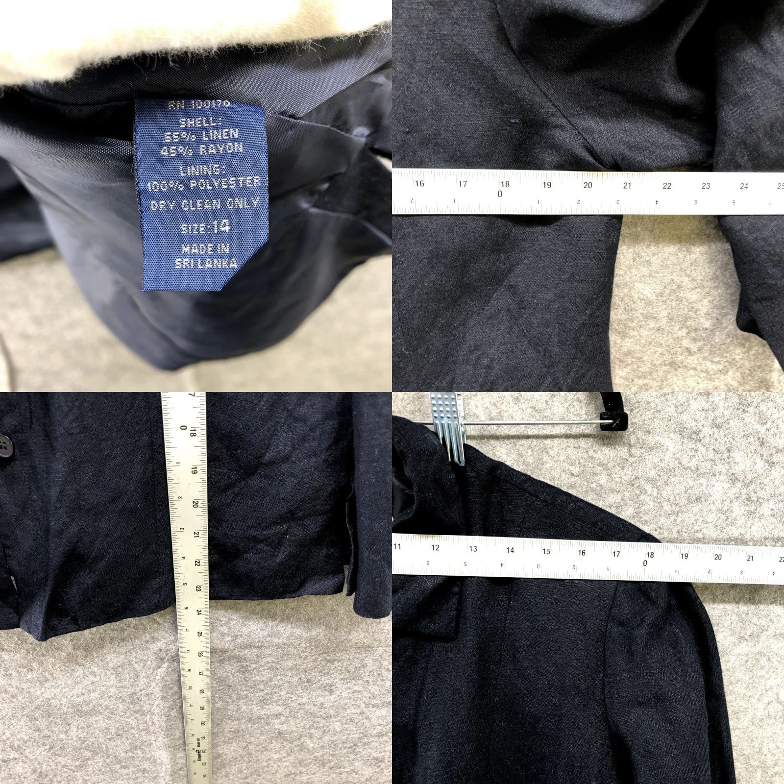 Vintage Herman Geist Womens Linen Blend Blazer Navy Blue Size 14 Minimalist Size XL / US 12-14 / IT 48-50 - 8 Thumbnail