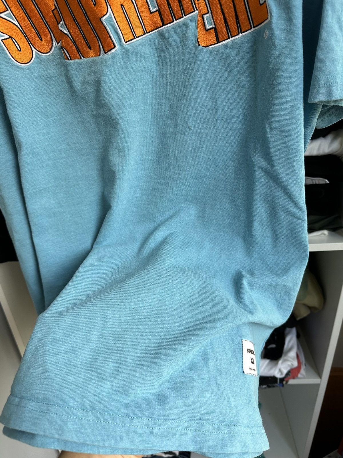 Supreme 🔥SUPREME EMBROIDERED CUT LOGO T-SHIRT🔥 Size US XL / EU 56 / 4 - 6 Thumbnail