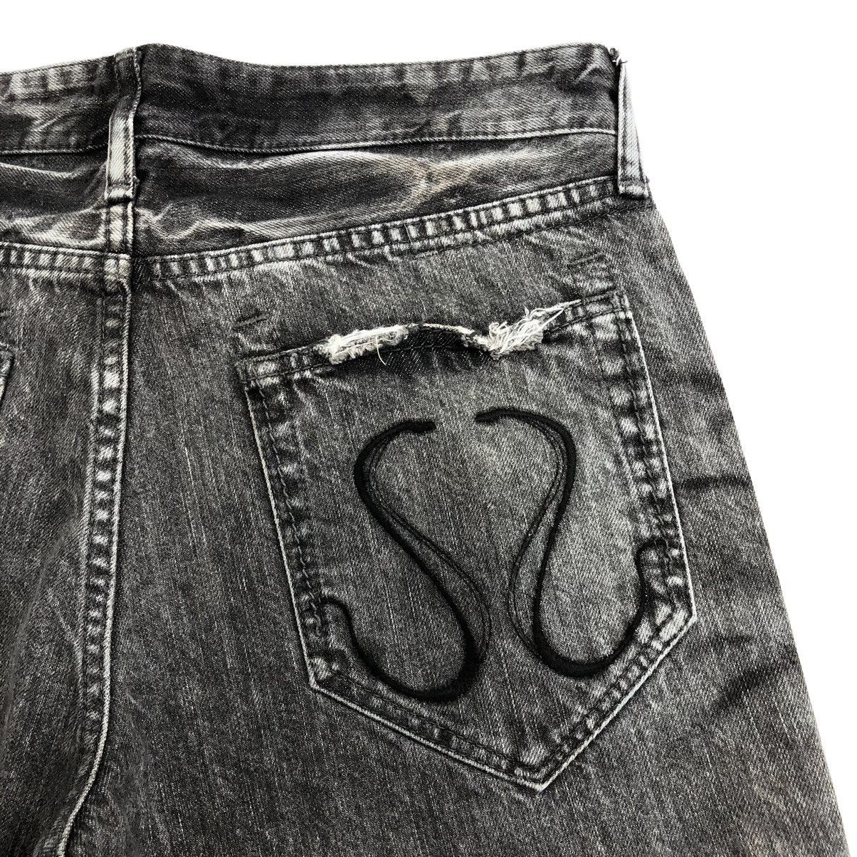 CIVARIZE 📦SOLD📦 Civarize Zip Leg Distressed Fade Flared Jeans BootCut Size US 31 - 13 Thumbnail