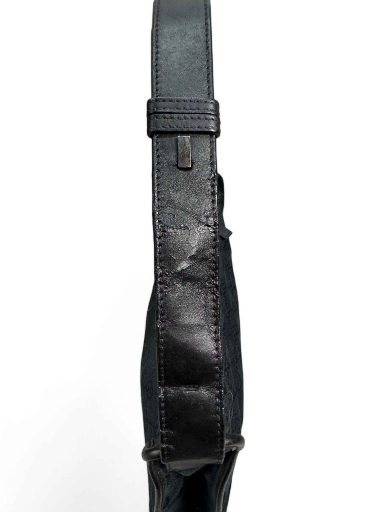 Gucci Gucci - Hobo Leather Handbag Shoulder Bag Monogram Black Size ONE SIZE - 8 Thumbnail
