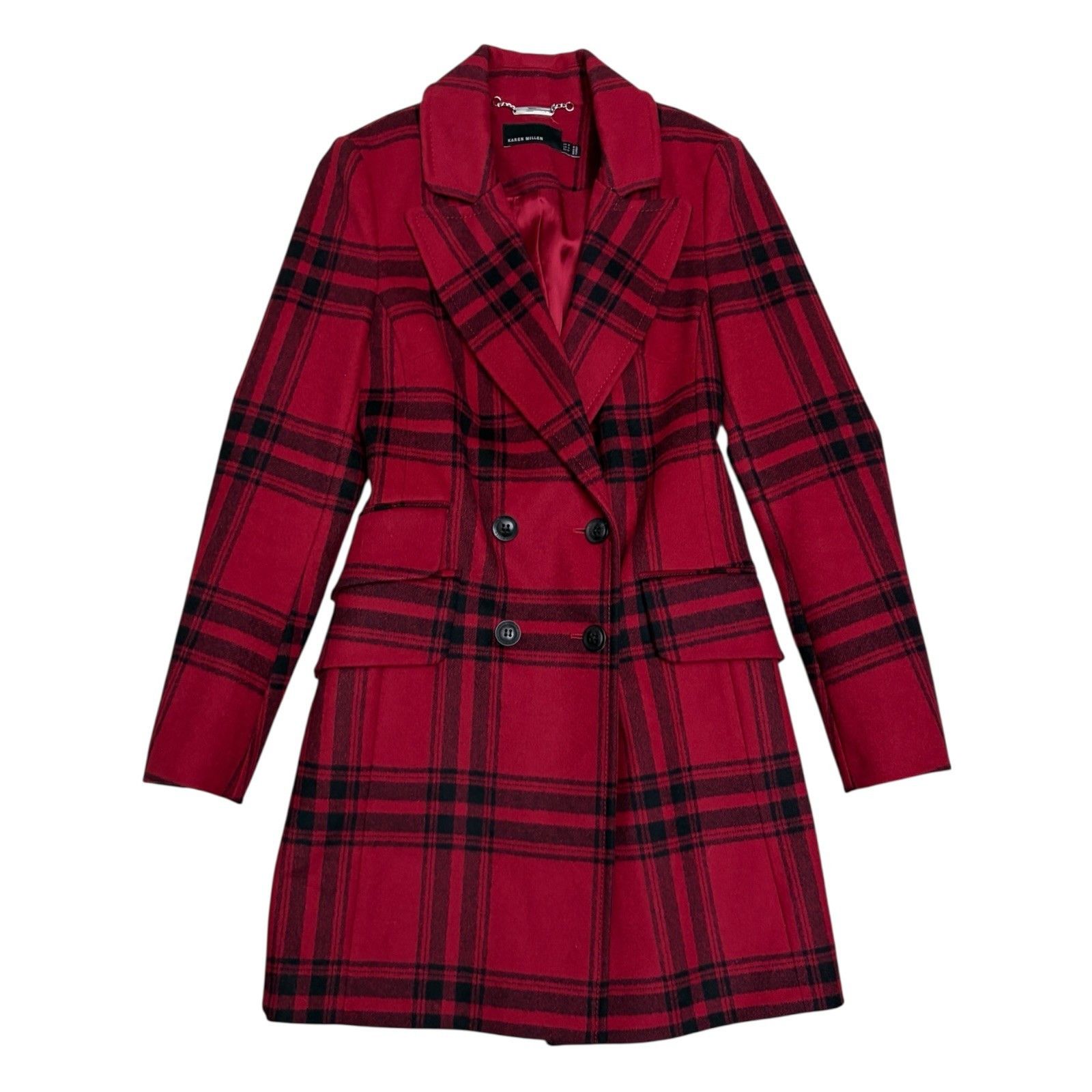 Karen Millen KAREN MILLEN Wool Cashmere Winter Long Trench Pea Coat 4 Size S / US 4 / IT 40 - 2 Thumbnail