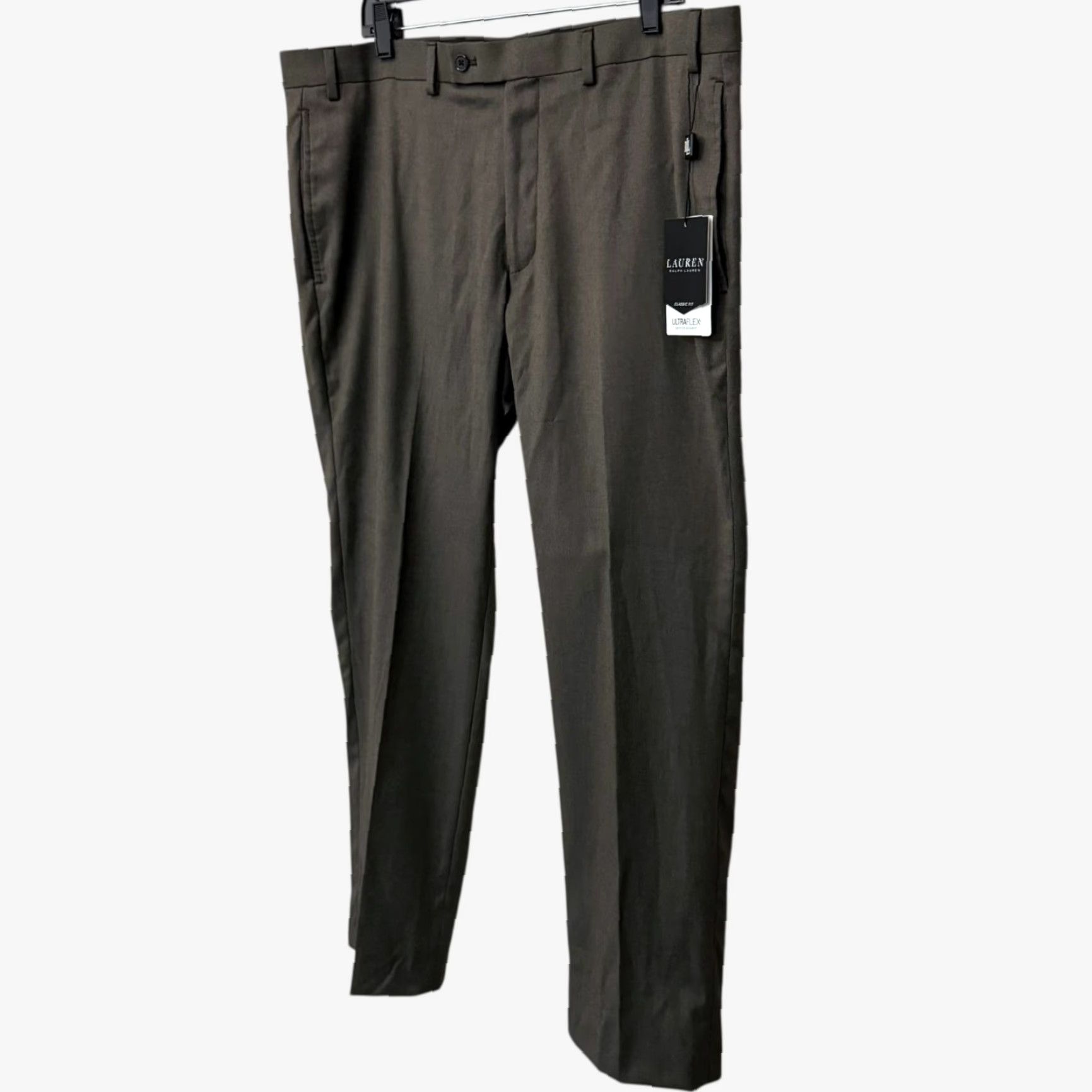 Ralph Lauren Lauren Ralph Lauren Dress Pants Gray 38X30 Classic-Fit UltraFlex NEW Mens Size US 38 / EU 54 - 2 Thumbnail