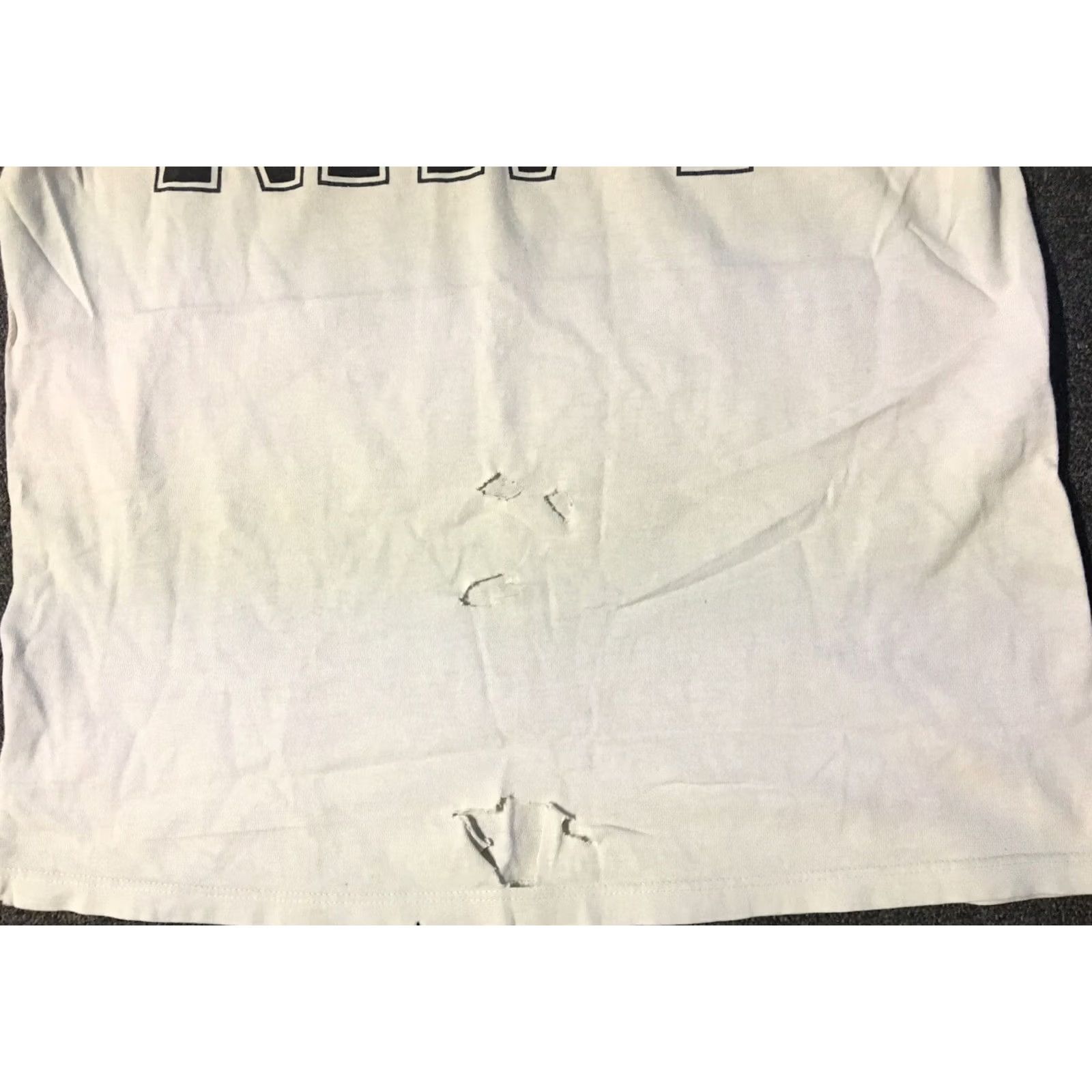 Soffe VINTAGE 90s US Navy Thrashed Faded Distressed Shirt M Soffe T-Shirt USA Navy Punk Grunge Rock Military Mens White Short Sleeve Crew Neck Graphic Tee Size US M / EU 48-50 / 2 - 5 Thumbnail