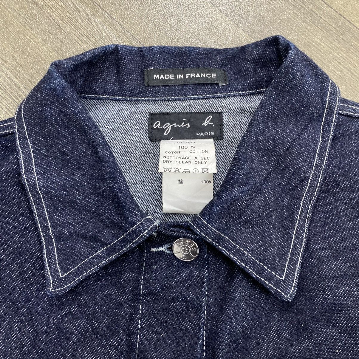agnes b. 🇫🇷Vintage Agnes B. Paris Indigo Raw Denim Jacket Designer Size US M / EU 48-50 / 2 - 3 Thumbnail