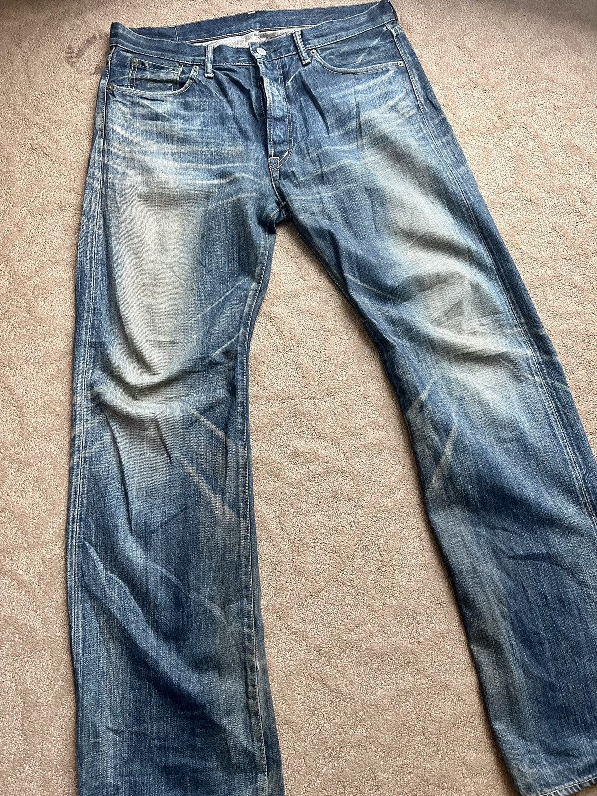Japanese Brand × OMNIGOD × Vintage Omnigod Selvedge Smoke Flared Jeans Size US 36 / EU 52 - 6 Thumbnail