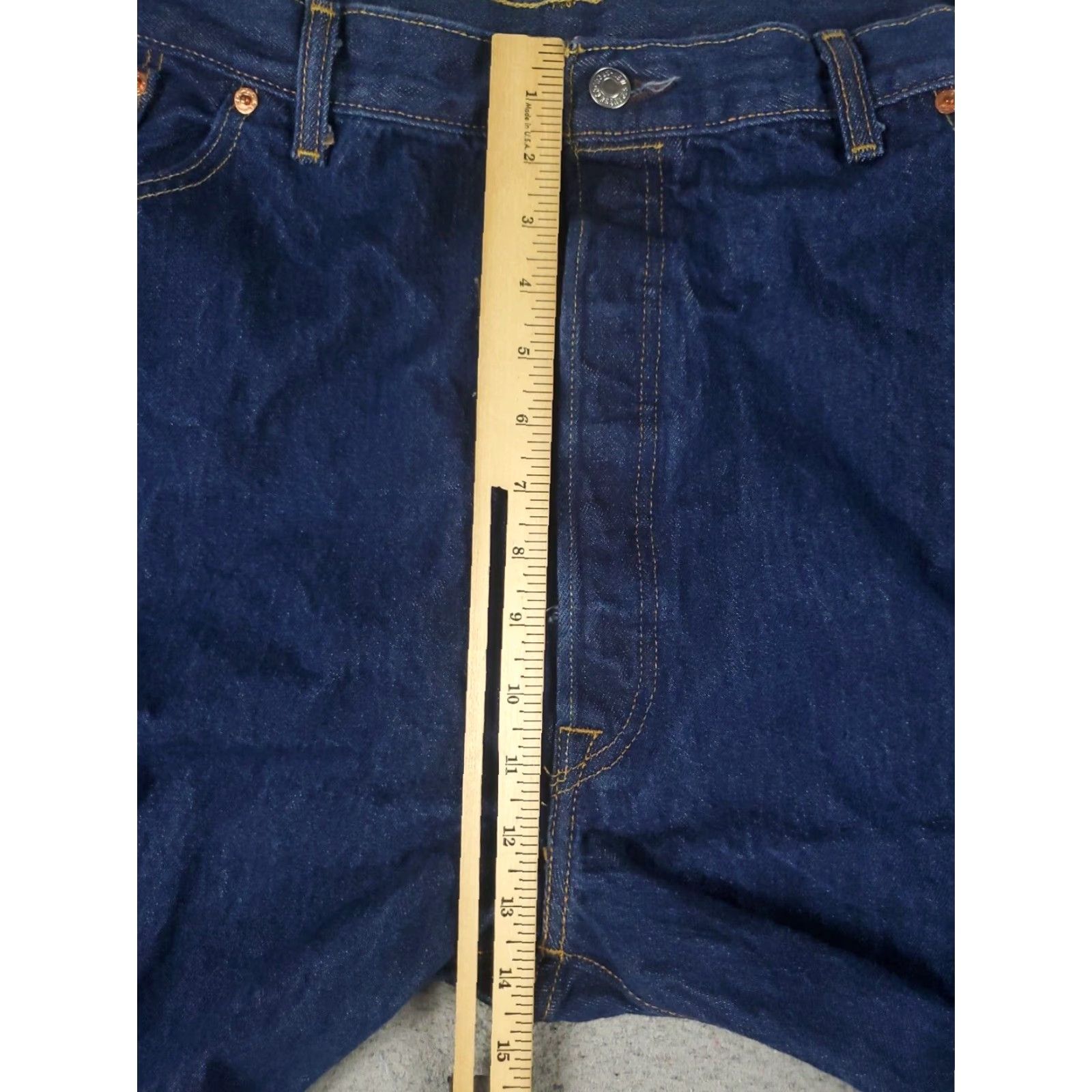 Levi's Levis 501 Jeans Mens Size 44x30 Blue Straight Leg Denim Pants Size US 44 / EU 60 - 3 Thumbnail