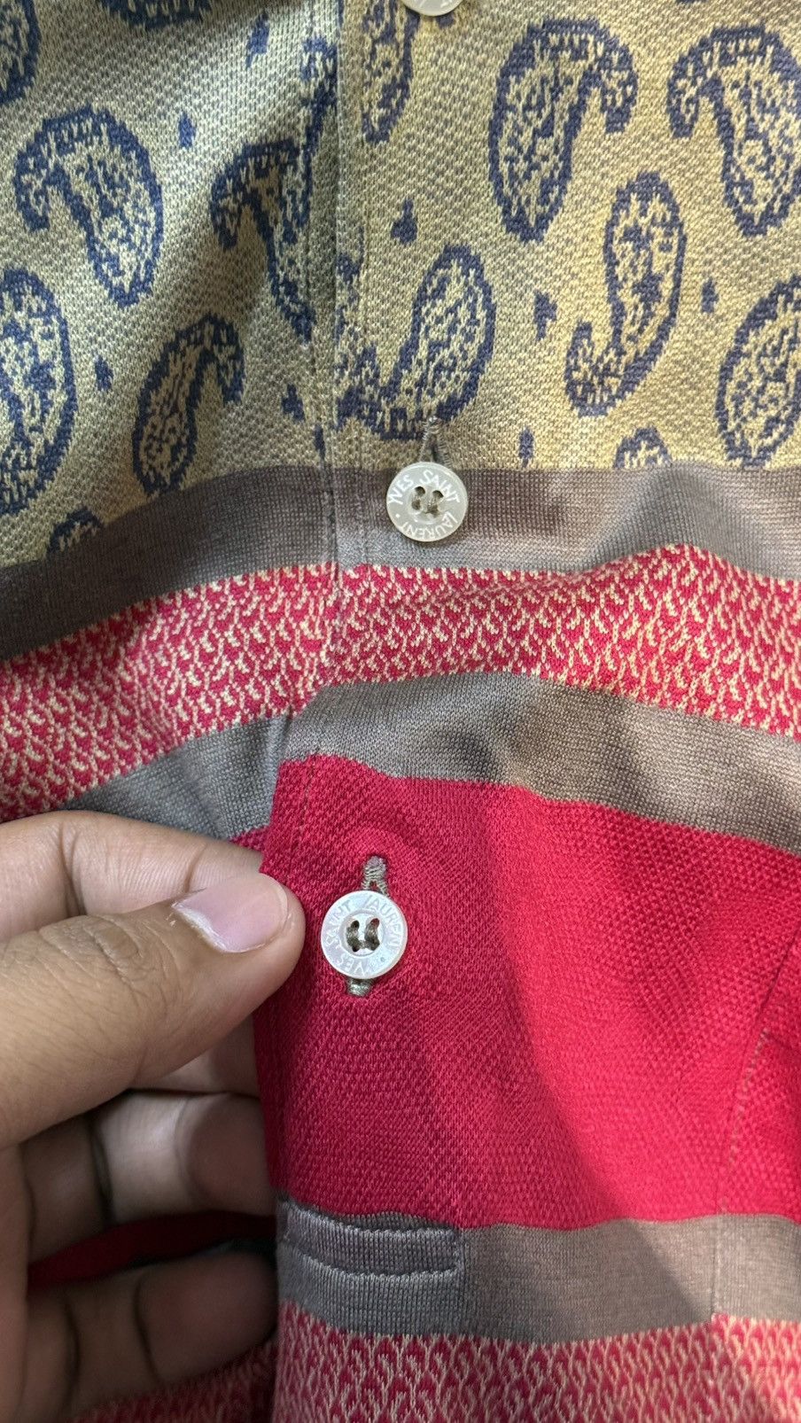 Yves Saint Laurent VINTAGE YVES SAINT LAURENT (YSL) PAISLEY HALF SILK FABRIC Size US S / EU 44-46 / 1 - 5 Thumbnail