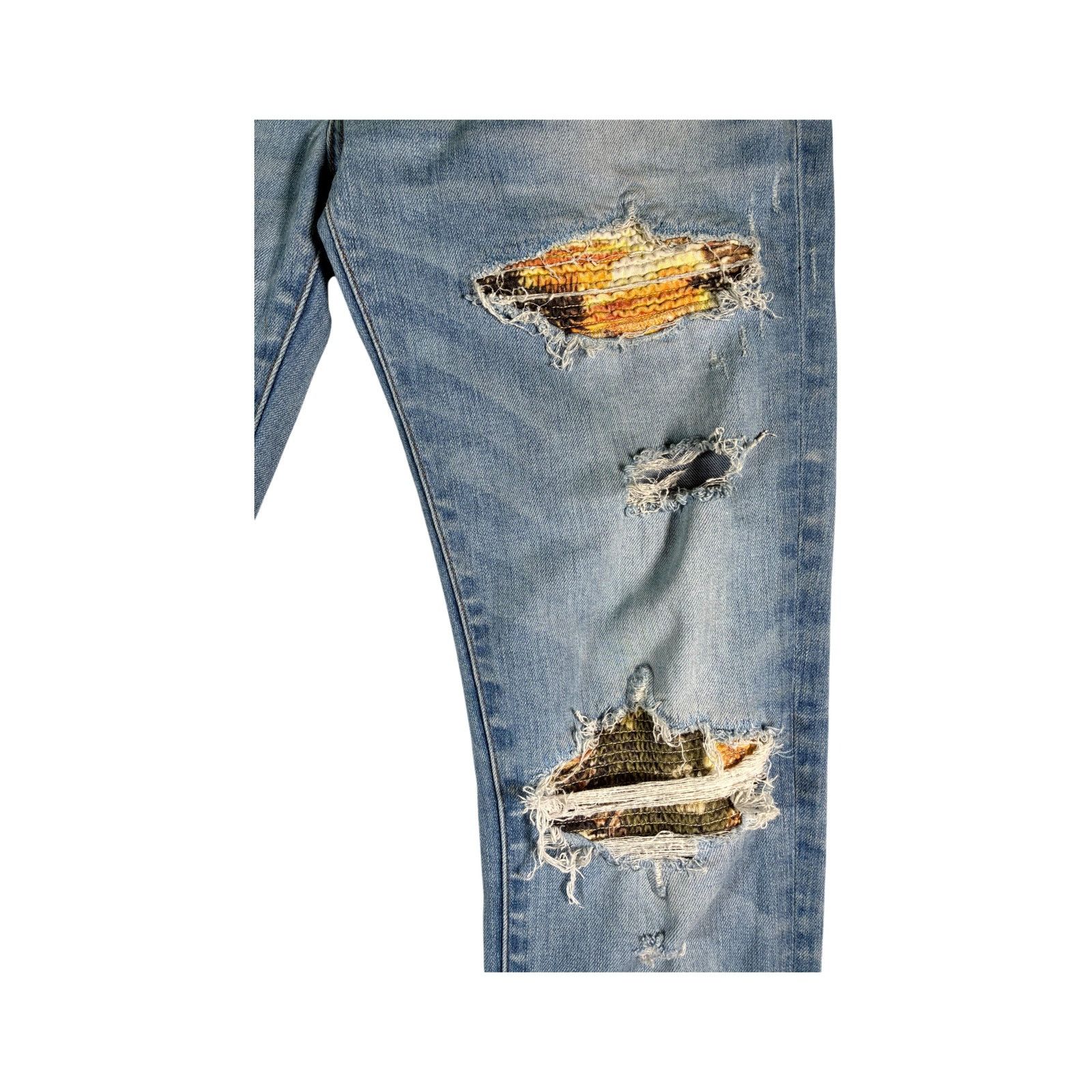 Amiri Amiri Aloha Patch MX1 Light Wash Jeans Size US 32 / EU 48 - 2 Thumbnail