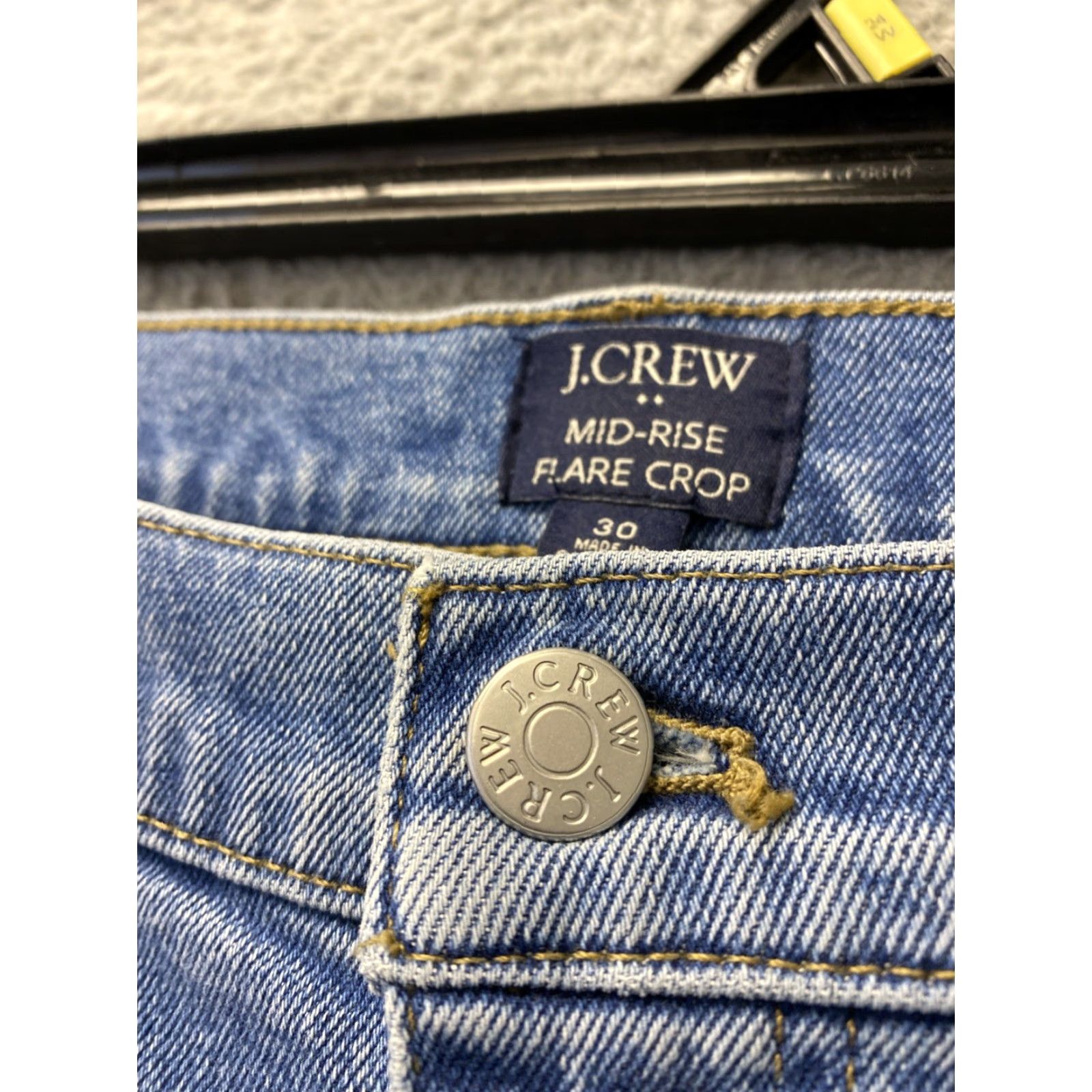 J.Crew J.CREW Wide-Leg Crop Jeans Denim /160-34 Women 34x24 Blue Cotton Blend Stretch Regular Spring Jeans Womens Size 24" / US 00 / IT 34 - 3 Thumbnail
