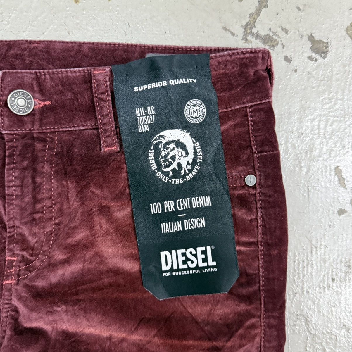 Diesel Diesel D-Jevel Low Waist Velvet Pant Y2K Size 26" / US 2 / IT 38 - 5 Thumbnail