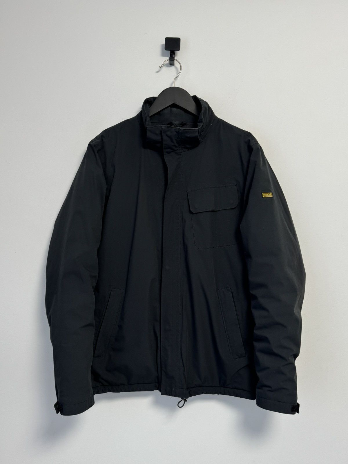 Barbour Barbour Triple Black Mens Hooded Bomber Biker Jacket Coat Size US L / EU 52-54 / 3 - 1 Thumbnail