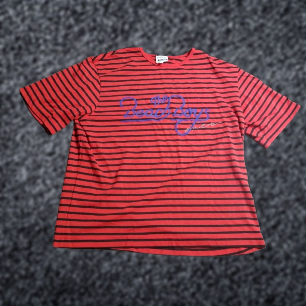 Vintage VINTAGE Beach Boys Graphic T-Shirt XL Red 1980s Rayon Sherry Holt Mens Size US XL / EU 56 / 4 - 1 Thumbnail