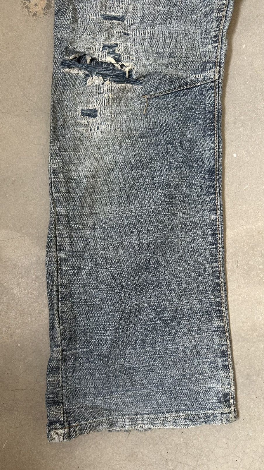 Japanese Brand WILD KHAKIS DISTRESSED DENIM PANT Size US 34 / EU 50 - 2 Thumbnail