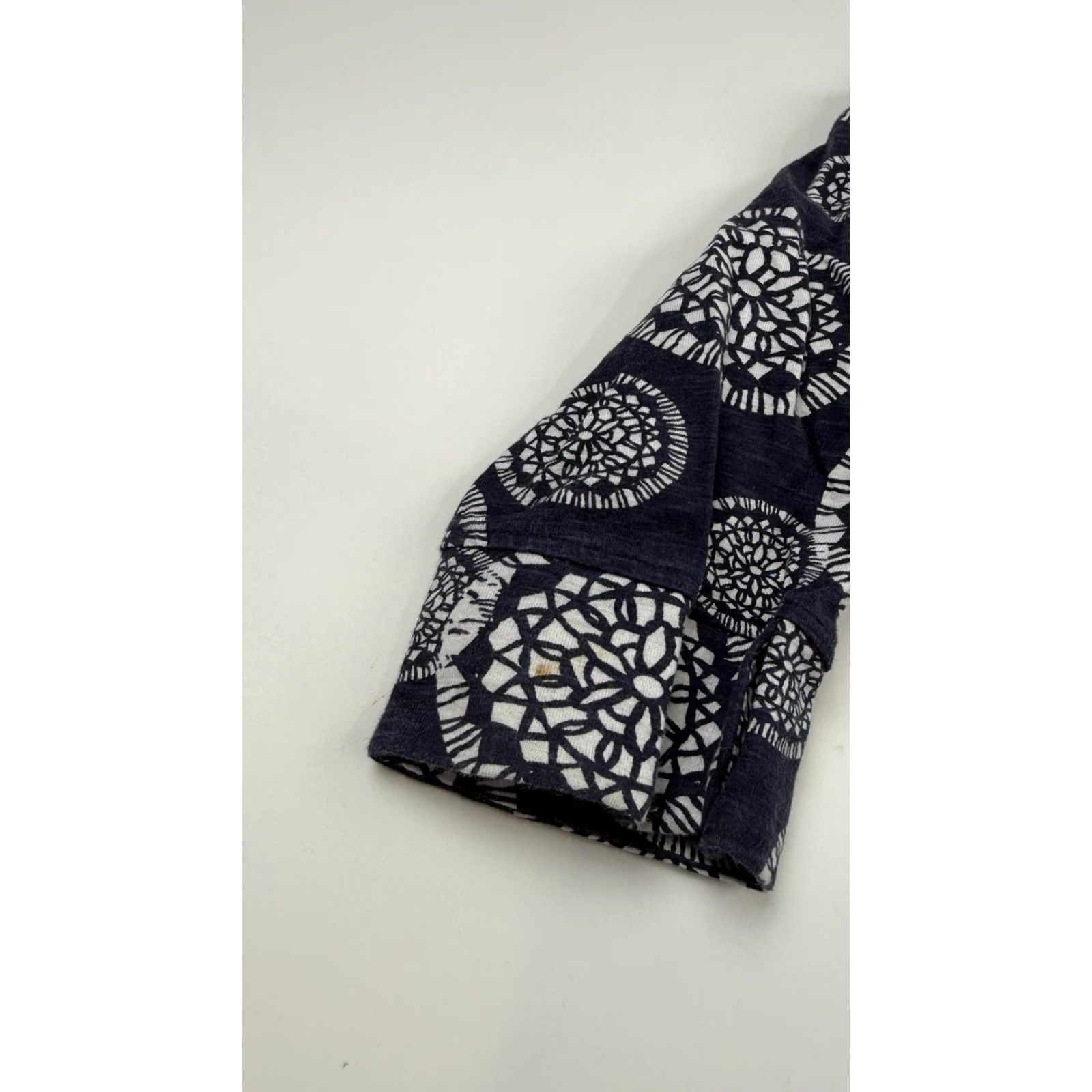 Vintage Hatley Dress Womens M Short Blue A-Line 3/4 Sleeve V-Neck Geometric Print Size M / US 6-8 / IT 42-44 - 6 Thumbnail