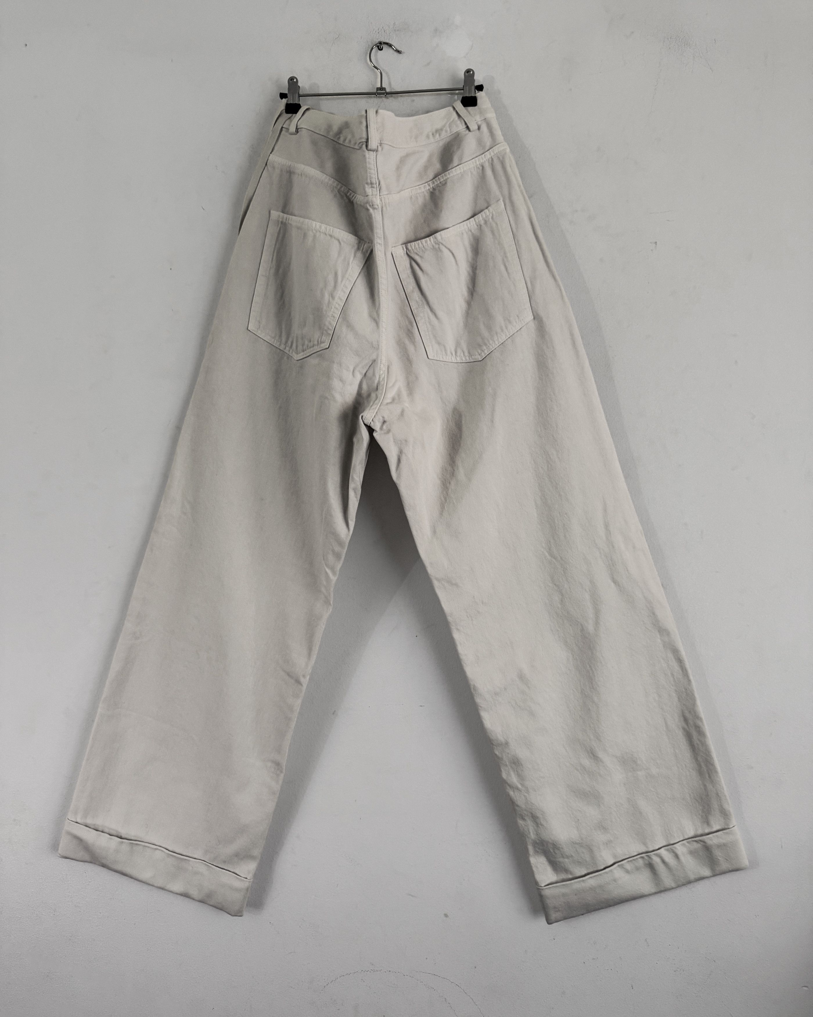 Ann Demeulemeester High Comfort Strap Trousers Denim Ivory Size US 34 / EU 50 - 7 Thumbnail