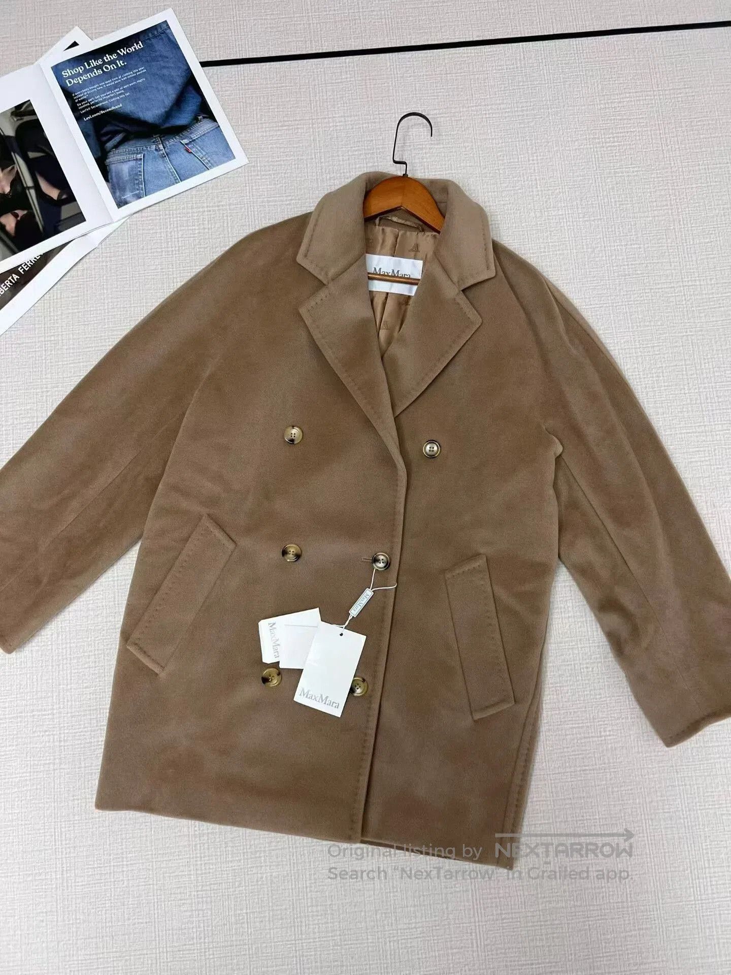Max Mara Maxmara Double-Breasted Coat with Tags. Size M / US 6-8 / IT 42-44 - 6 Thumbnail