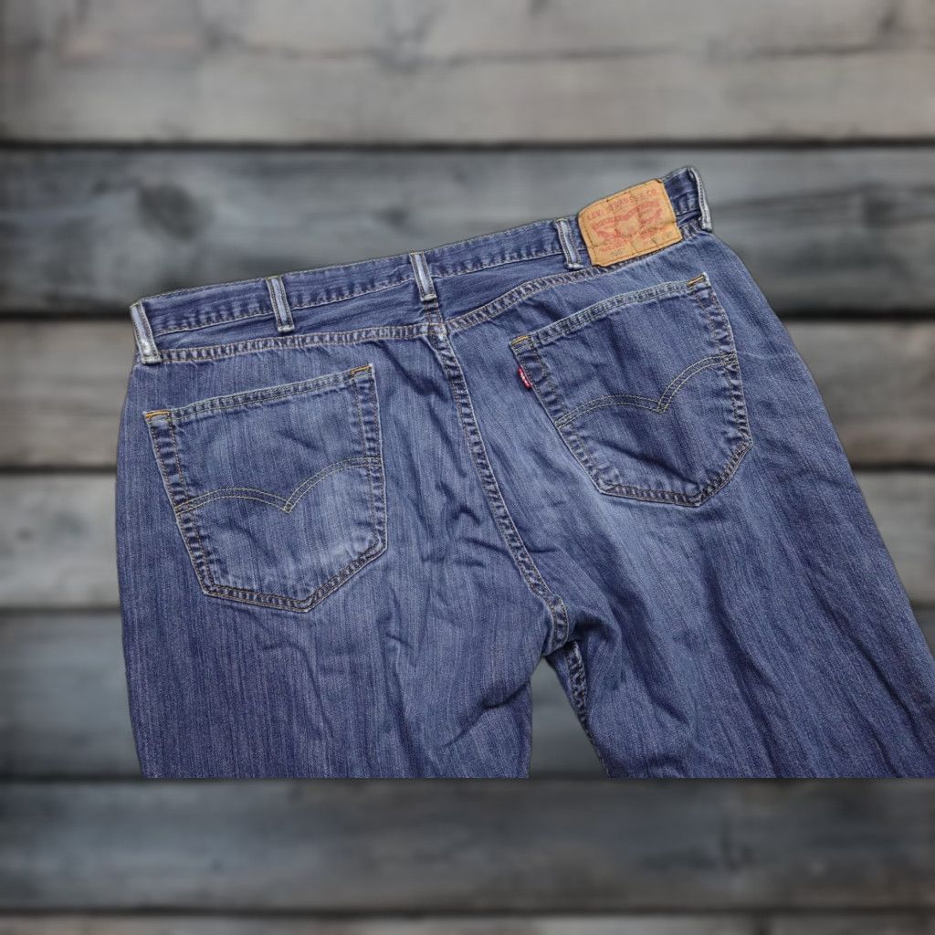 Levi's Levi's 505 Jeans Men 40x30 Blue Straight Regular Fit Denim Cotton Zip Fly Pockets Size US 40 / EU 56 - 1 Thumbnail
