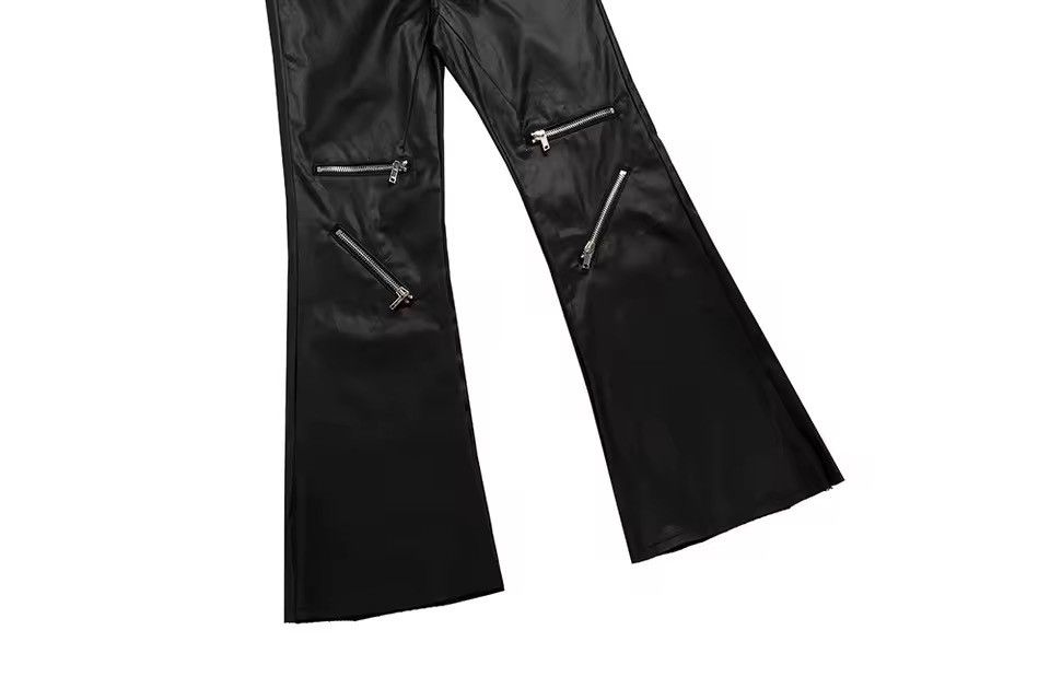 Other Gothic Punk Zipper Baggy Bootcut Flared Pants Size US 32 / EU 48 - 8 Thumbnail