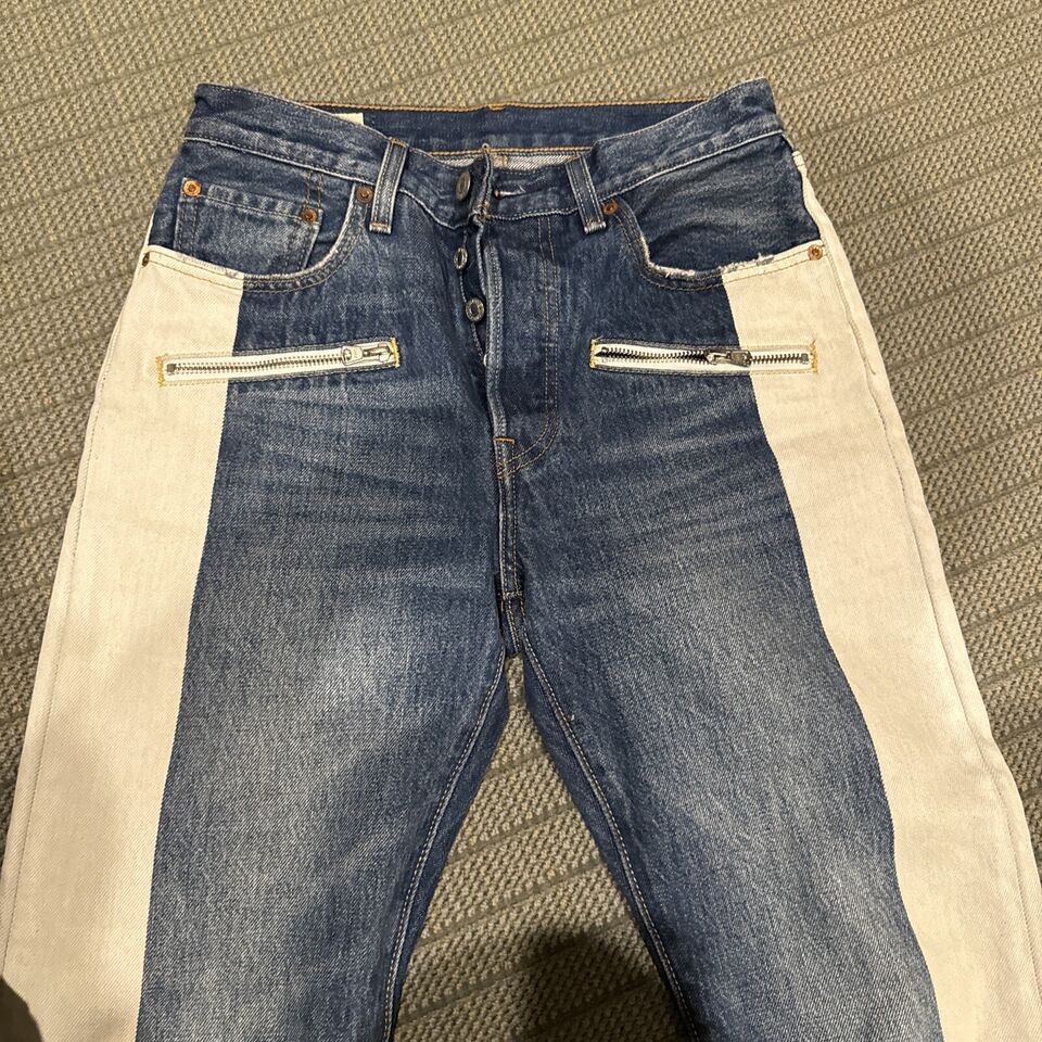 Levi's Very Rare Levi's premium 501 cropped multi color jeans Size 26" / US 2 / IT 38 - 3 Thumbnail
