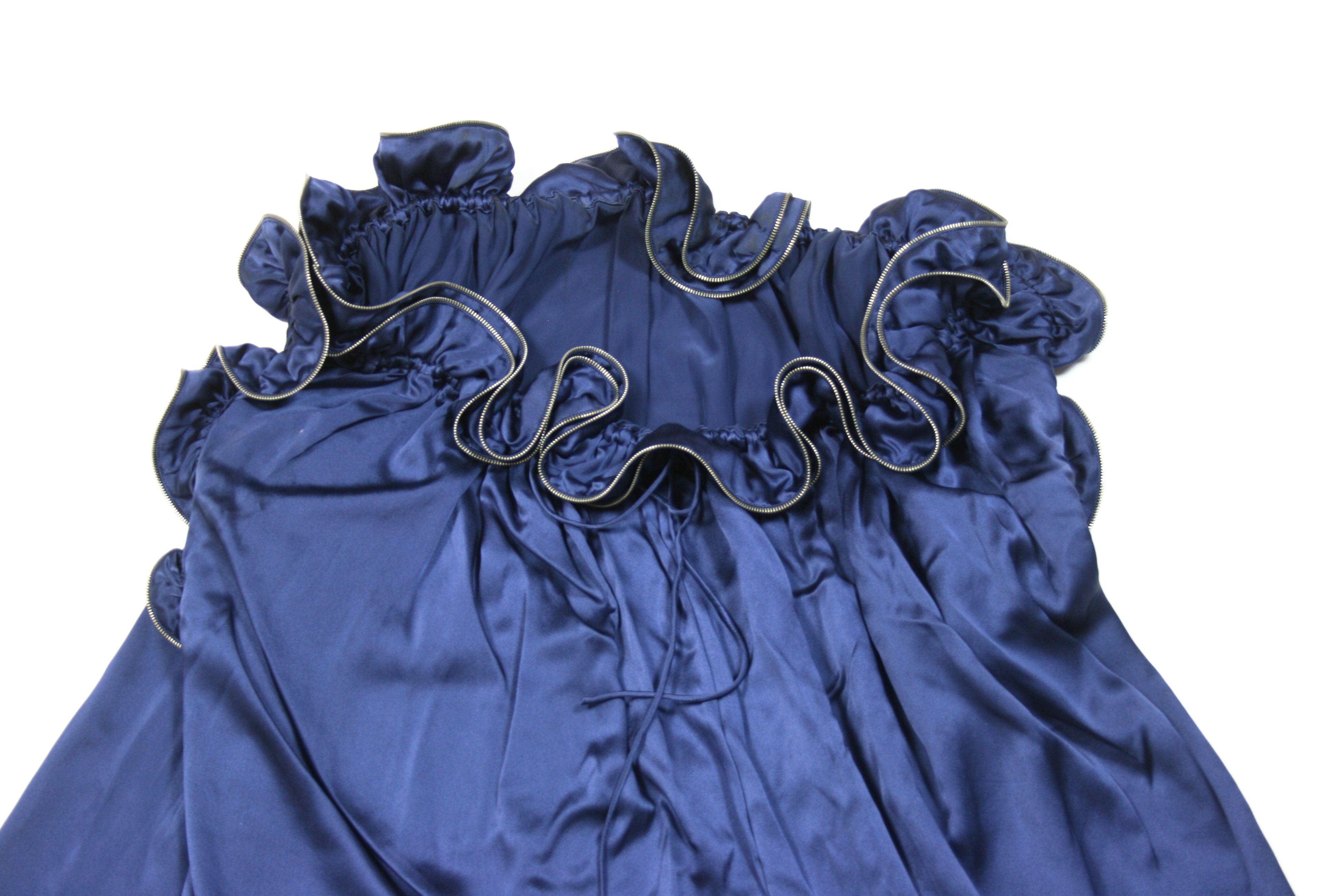 Thomas Wylde Zippers Silk Oversize Top Blouse Made in Korea Size S / US 4 / IT 40 - 4 Thumbnail