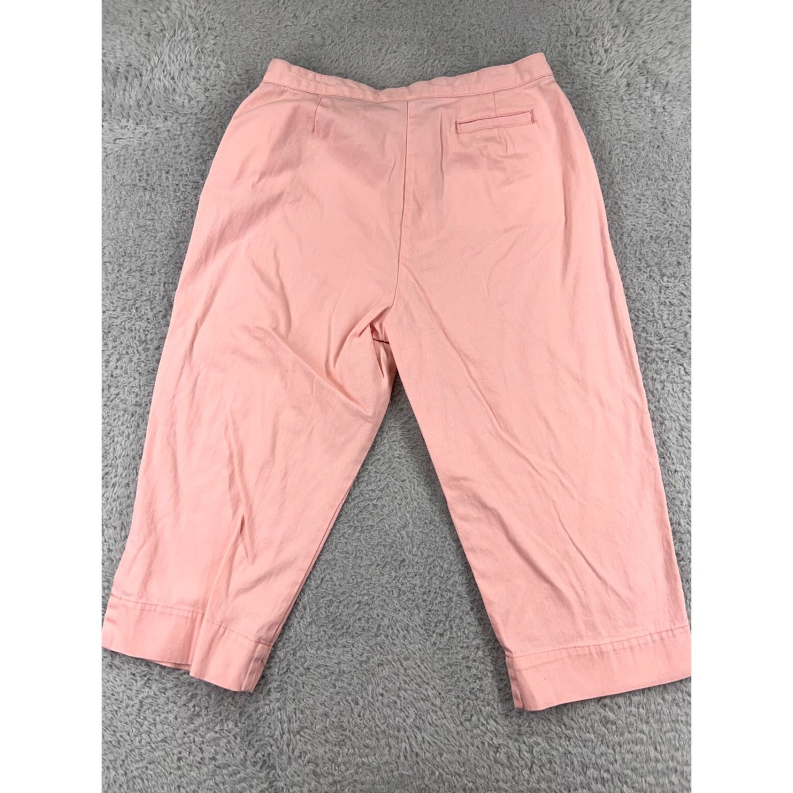 Vintage Duck Head Pants Womens 12P Pink Capri Cotton Blend Twill Stretch Spring Summer Size 34" / US 12 / IT 48 - 2 Thumbnail