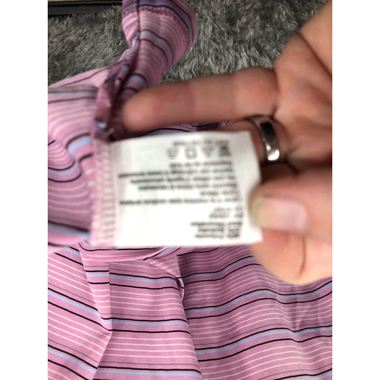 Vintage Greg Norman The Shark ML 75 Golf Polo L Pink Striped 3 Button Play Dry Shirt Mens Golf Polo Regular Shirt Size US L / EU 52-54 / 3 - 7 Thumbnail