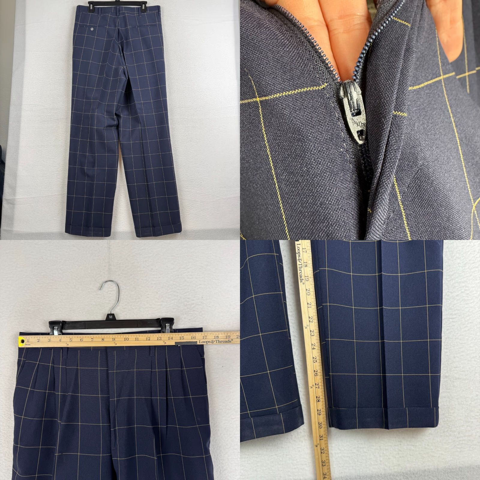 Vintage VINTAGE Falcone Blue Plaid Suit 42L Blazer 34x30 Pants & Vest 3 Piece USA Made Size 42R - 10 Thumbnail