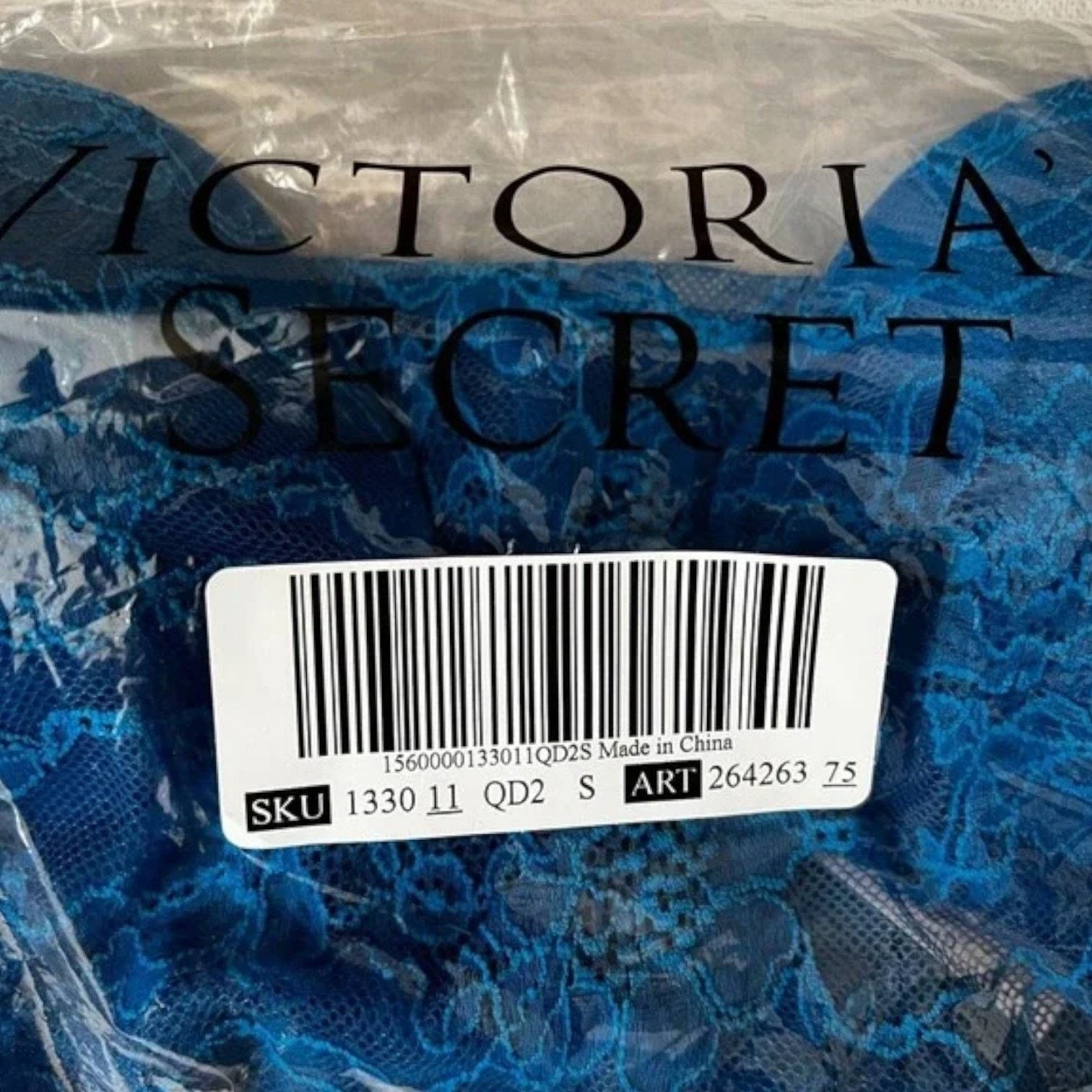 Victoria's Secret VICTORIA’S SECRET Blue Lace Shine Strap Teddy Bodysuit, S Size S / US 4 / IT 40 - 8 Thumbnail