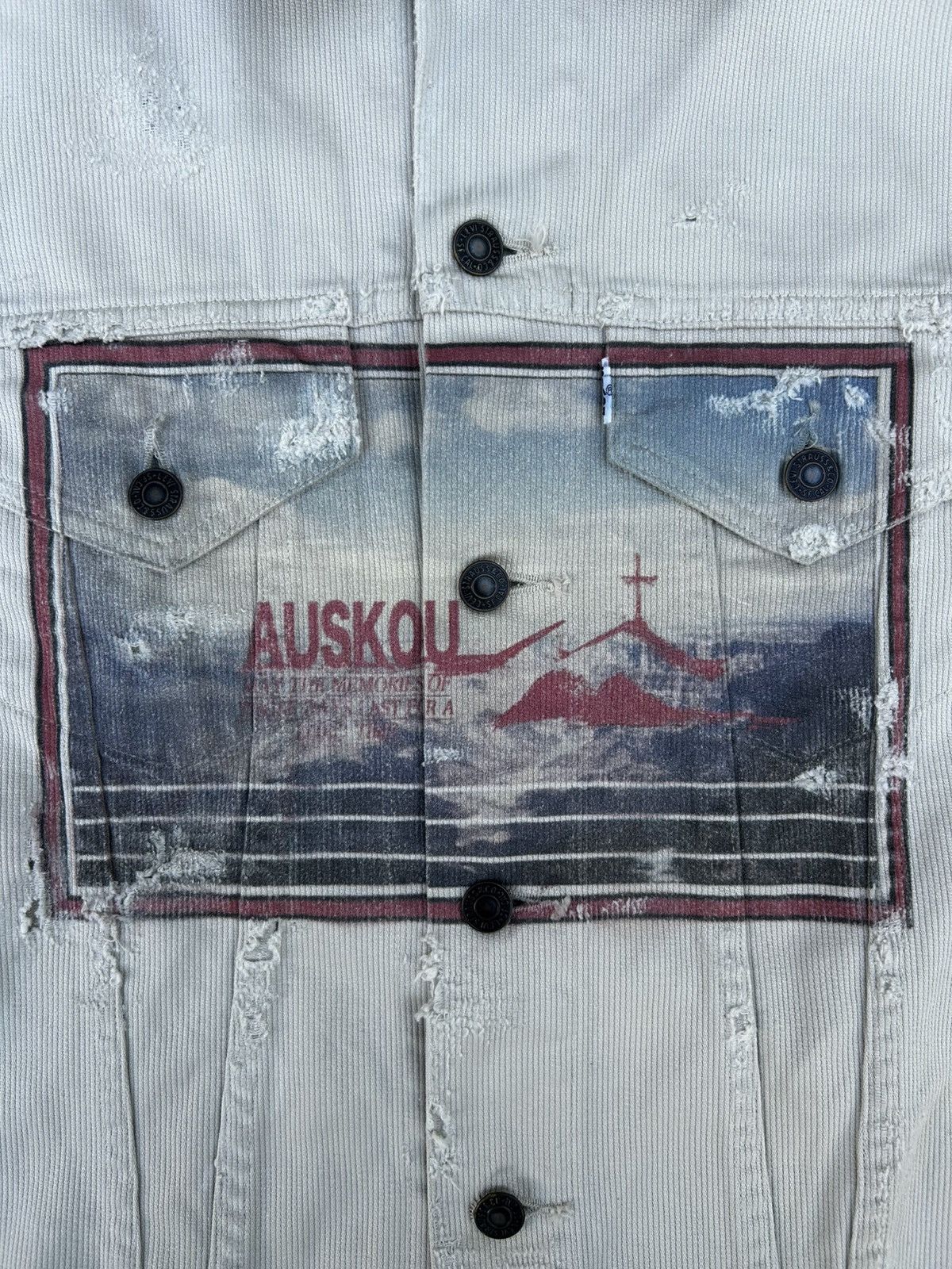 Levi's Auskou les six distressed levi’s corduroy trucker jacket Size US M / EU 48-50 / 2 - 2 Thumbnail