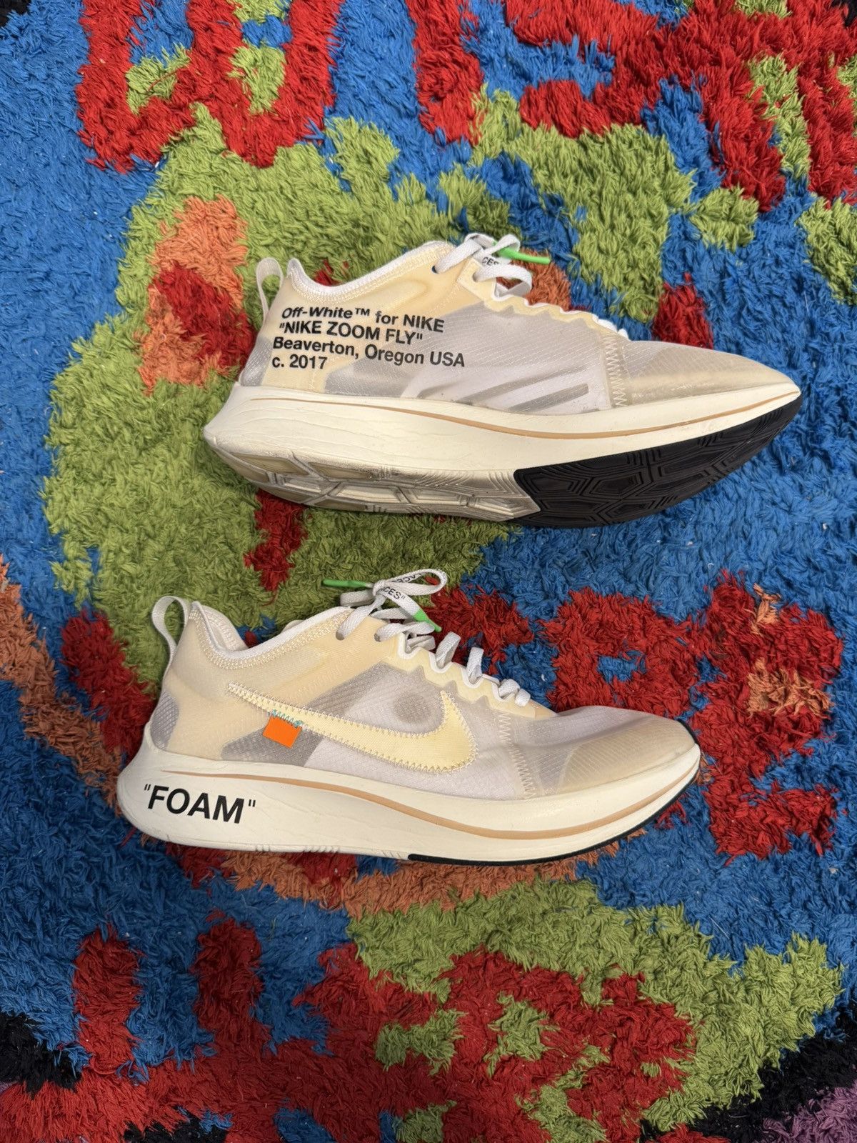 Nike × Off-White Nike X Off White “The Ten” Original Zoom Fly Size US 10.5 / EU 43-44 - 4 Thumbnail