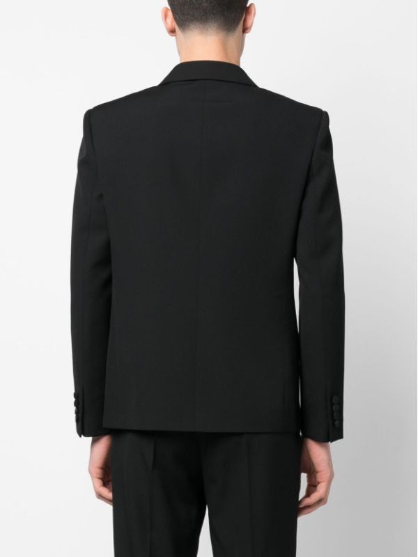Saint Laurent Paris o1bcso1str1024 Veste 6 Boutons Jacket in Black Size US XL / EU 56 / 4 - 4 Thumbnail