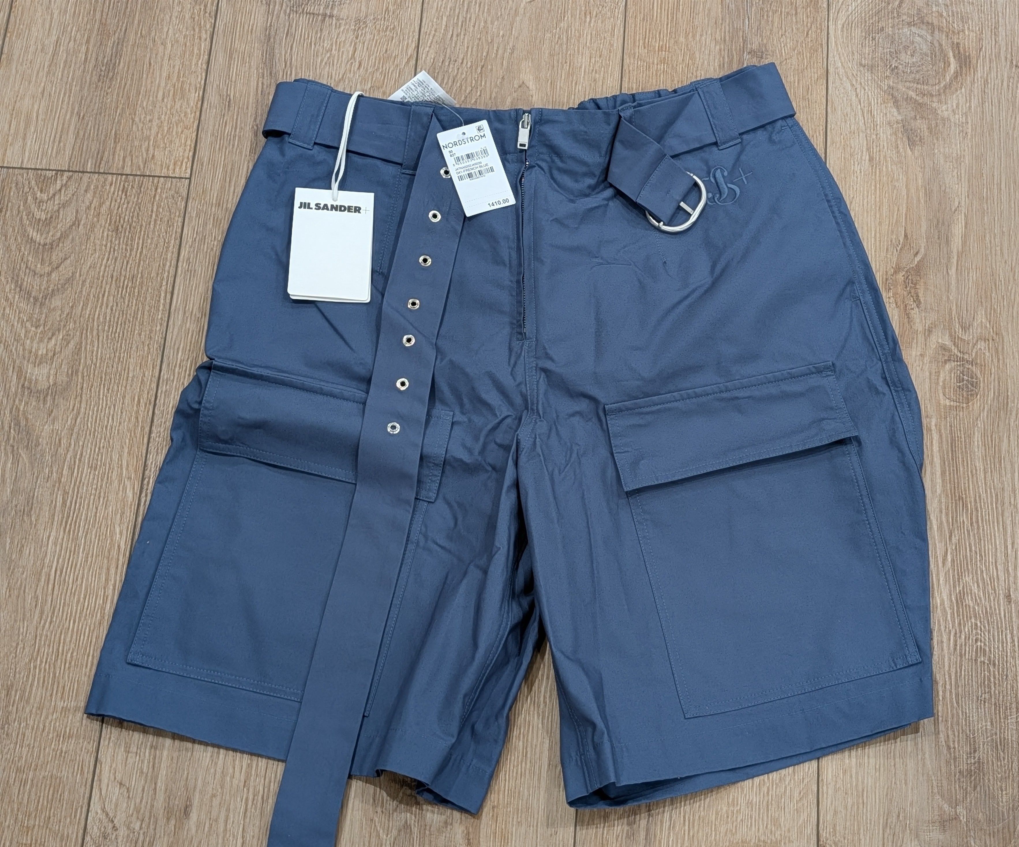Jil Sander JIL SANDER Belted Cargo Trouser Shorts French Blue 50 US 34 Size US 34 / EU 50 - 1 Thumbnail